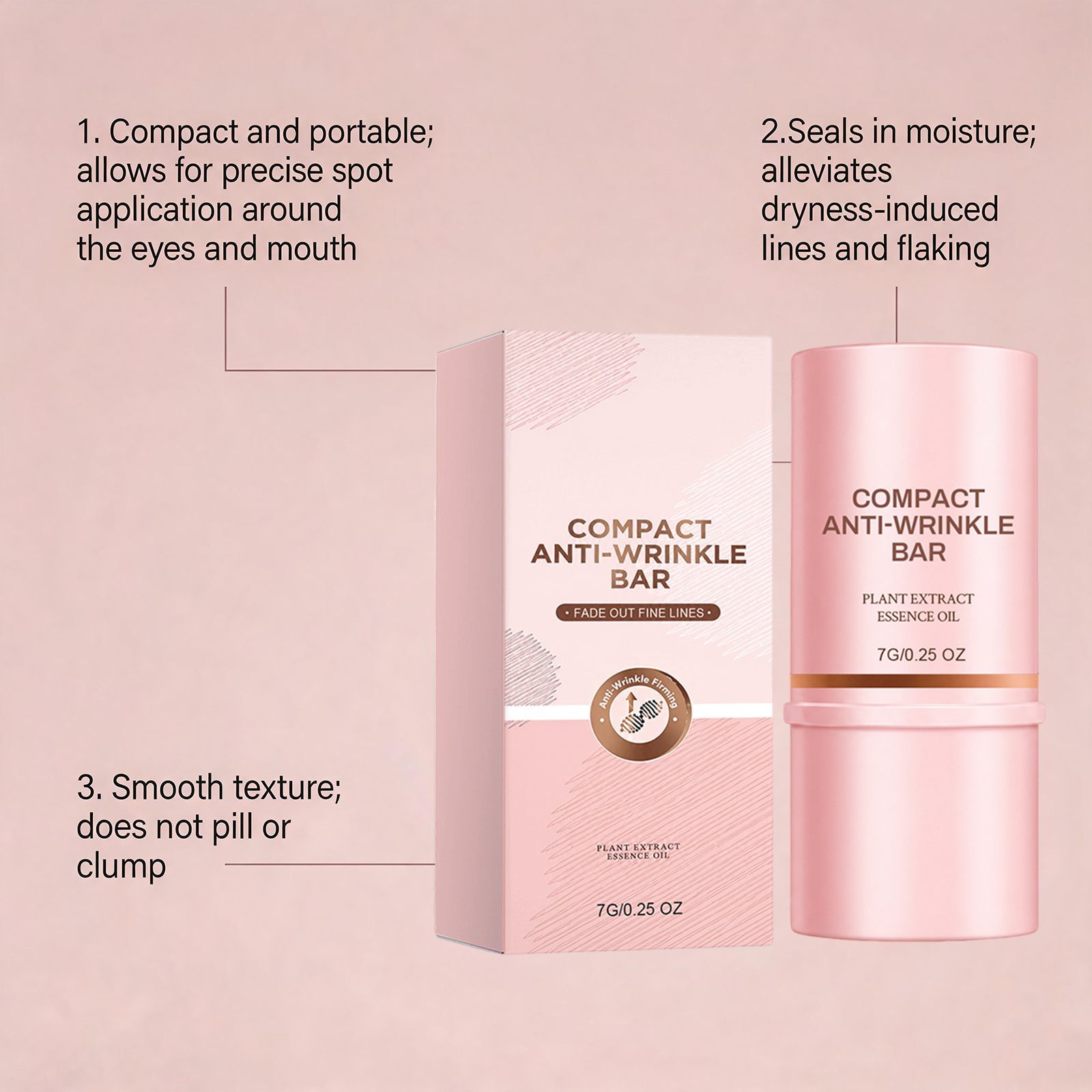Facial Moisturizing Stick Delicate Mild Formula Hydrate Nourish Soft Refreshing Skin Fine Lines Care