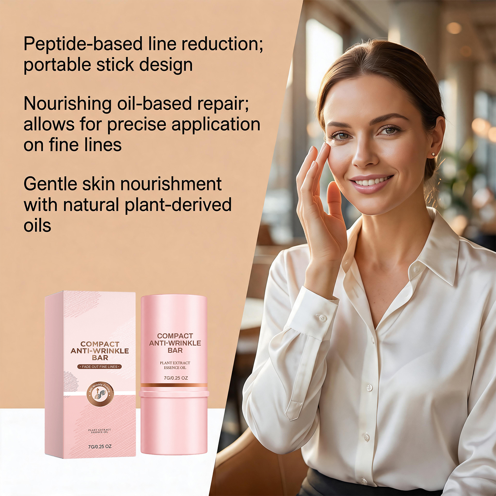 Facial Moisturizing Stick Delicate Mild Formula Hydrate Nourish Soft Refreshing Skin Fine Lines Care