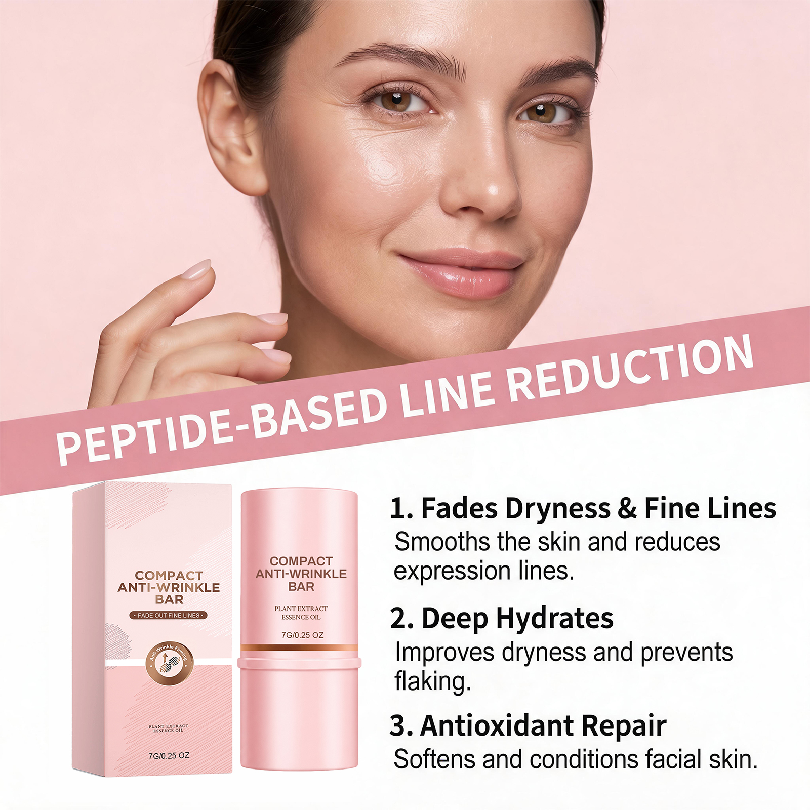 Facial Moisturizing Stick Delicate Mild Formula Hydrate Nourish Soft Refreshing Skin Fine Lines Care