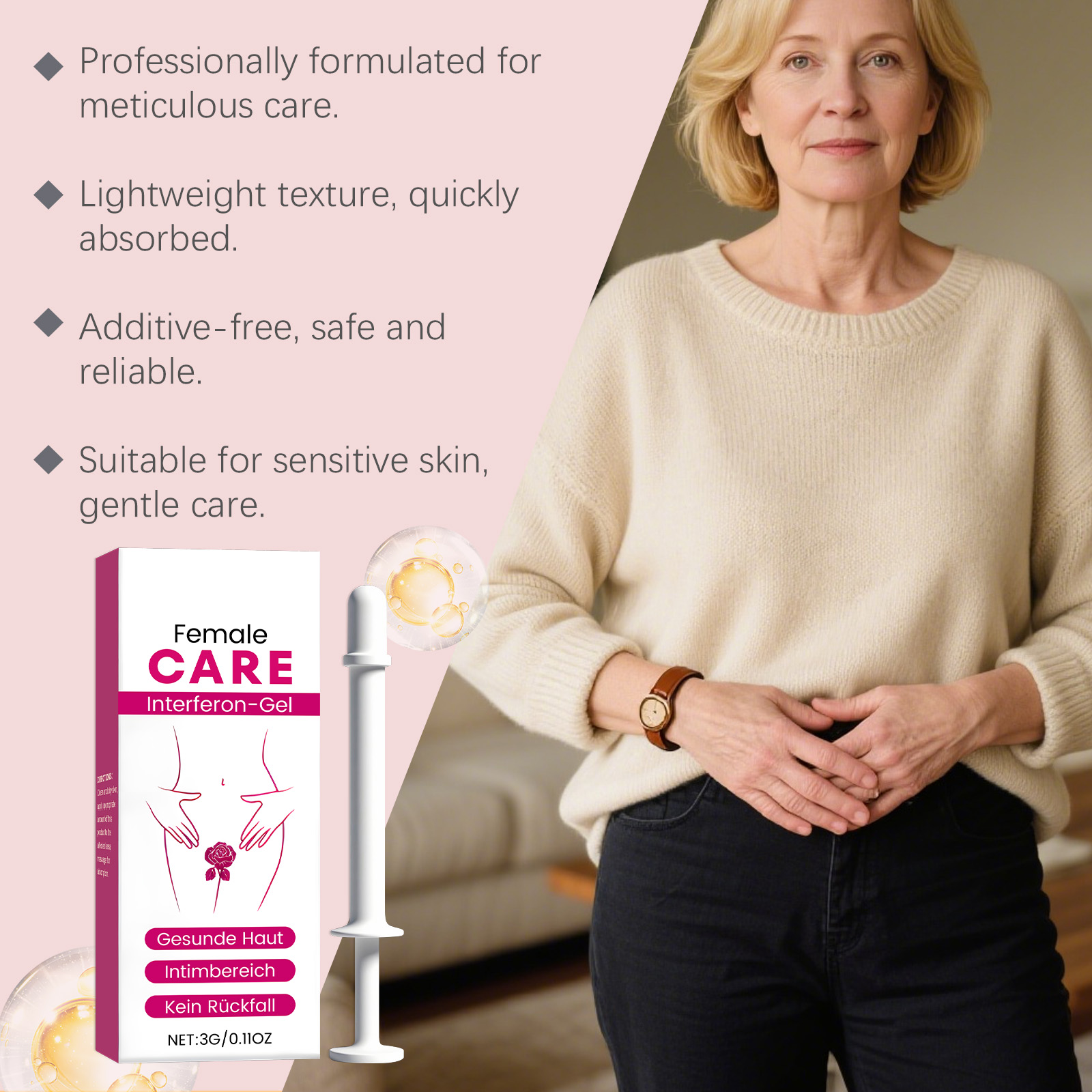 Gentle Ingredient Comfort Care Feminine Body Skin Clean Daily Nursing Gel For Ladies