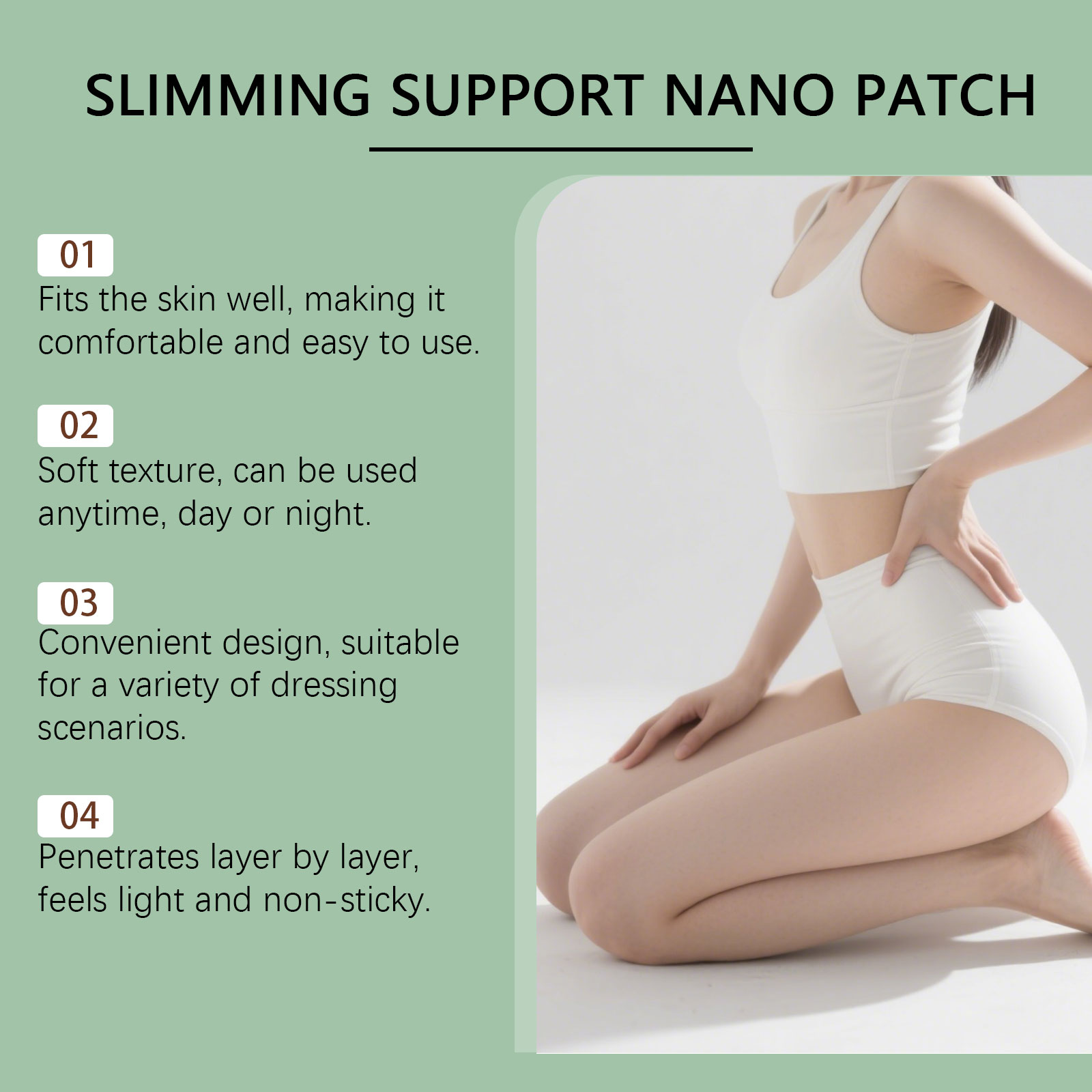 Body Care Patch Mild Nurturing Soft Thin Skin Friendly Lightweight Daily Skin Care For Body