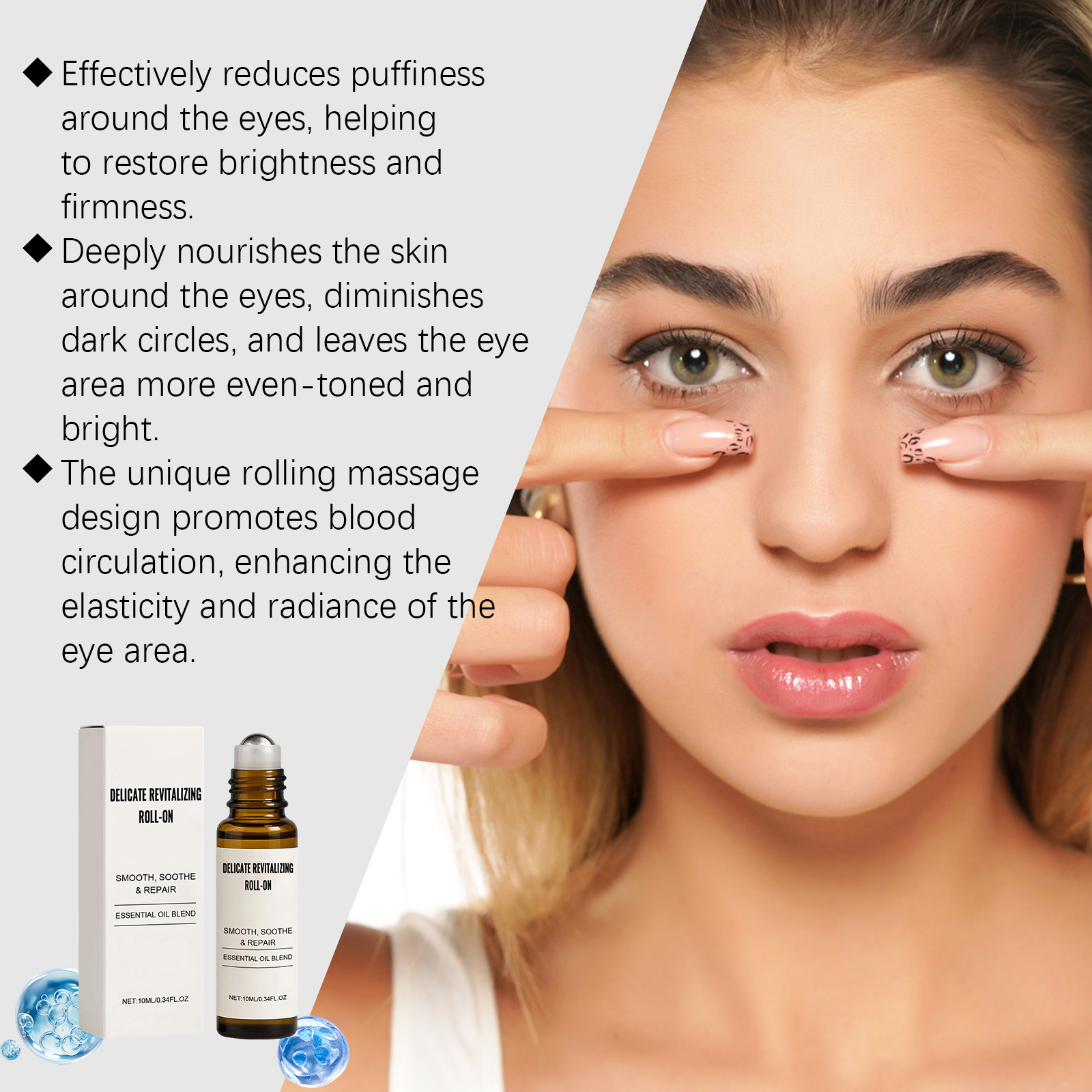Skin Revitalizing Roller Essence Elastic Nourishing Brightening Moisturizing Oil For Face And Eye Area