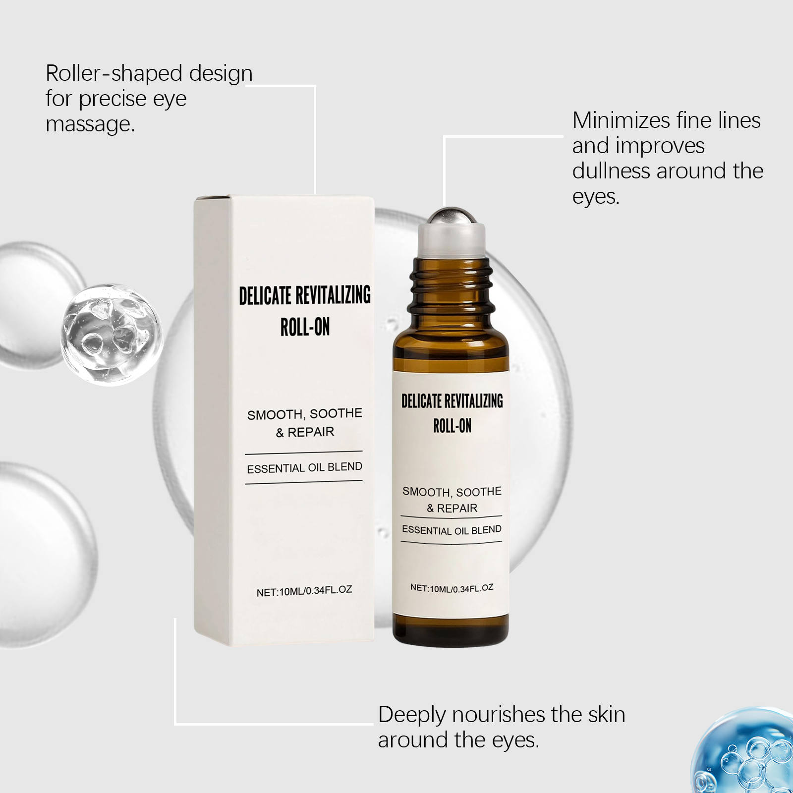 Skin Revitalizing Roller Essence Elastic Nourishing Brightening Moisturizing Oil For Face And Eye Area