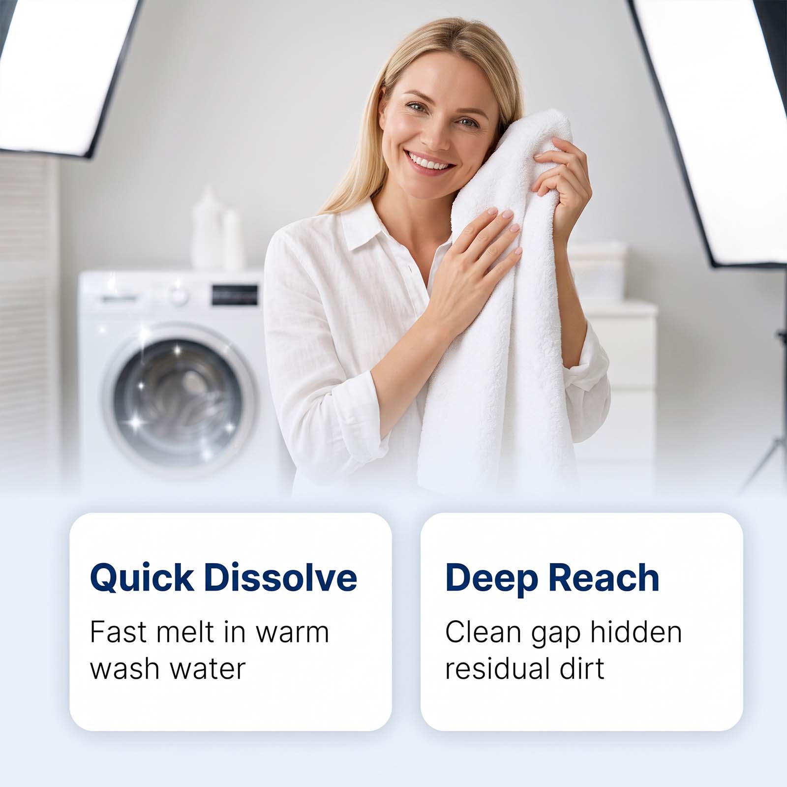 Washing Machine Cleaning Tablet No Disassembly Dissolve Lint Dirt Odor Inner Barrel Cleanser