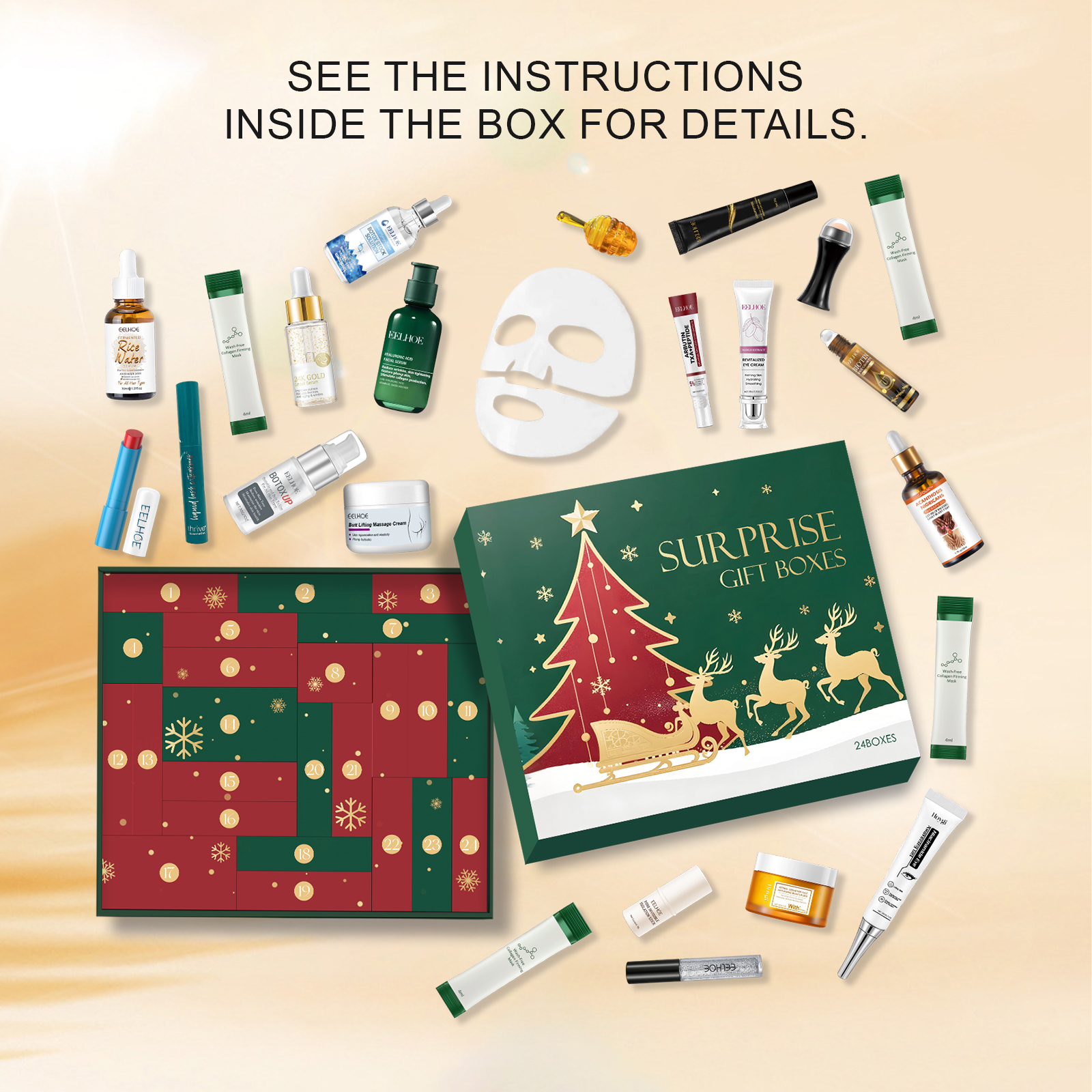 Christmas Beauty Skincare Surprise Blind Box Daily Nourishing Refreshing Moisturizing Facial Care Gift Box