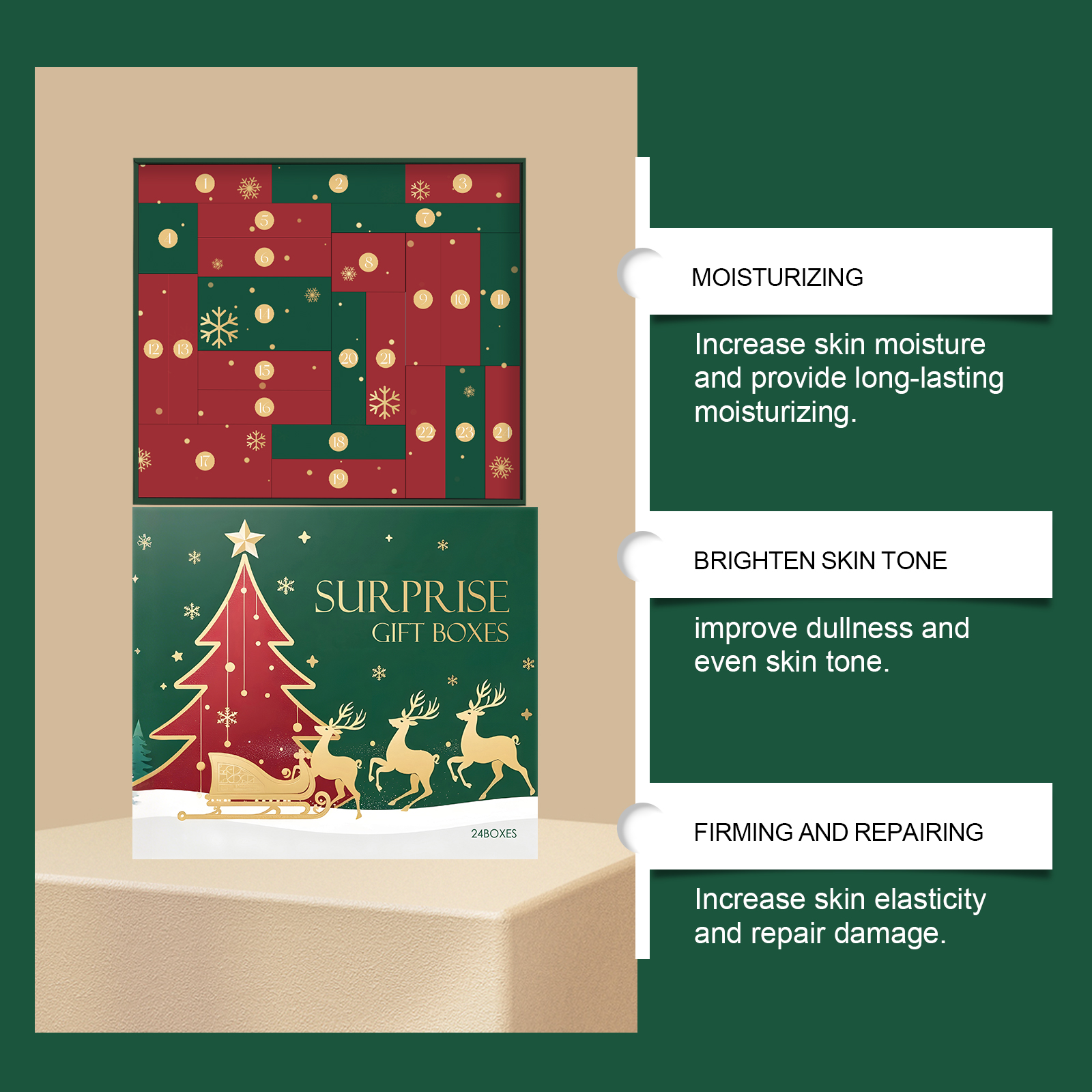 Christmas Beauty Skincare Surprise Blind Box Daily Nourishing Refreshing Moisturizing Facial Care Gift Box