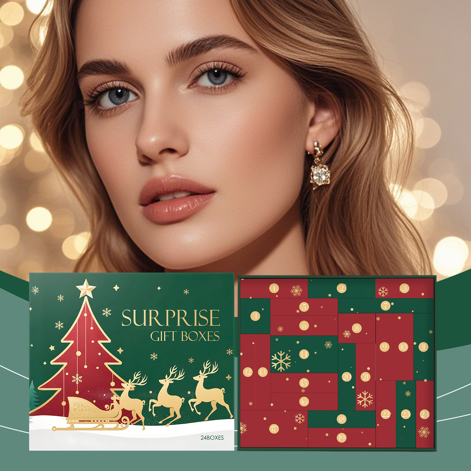 Christmas Beauty Skincare Surprise Blind Box Daily Nourishing Refreshing Moisturizing Facial Care Gift Box