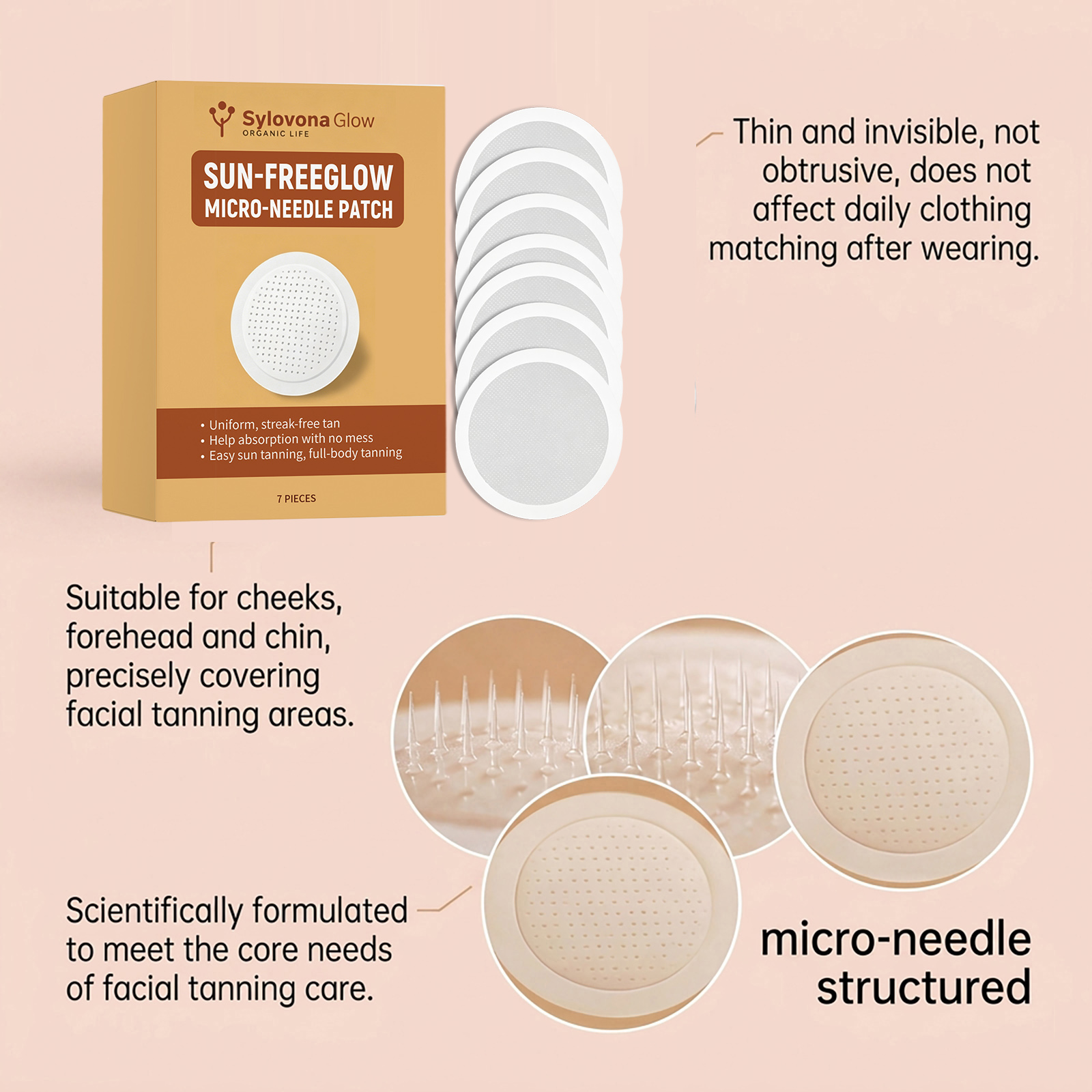 Tanning Patch Skin Friendly Breathable Comfortable Mild Healthy Outdoor Summer Gentle Convenient Care Bronze Complexion