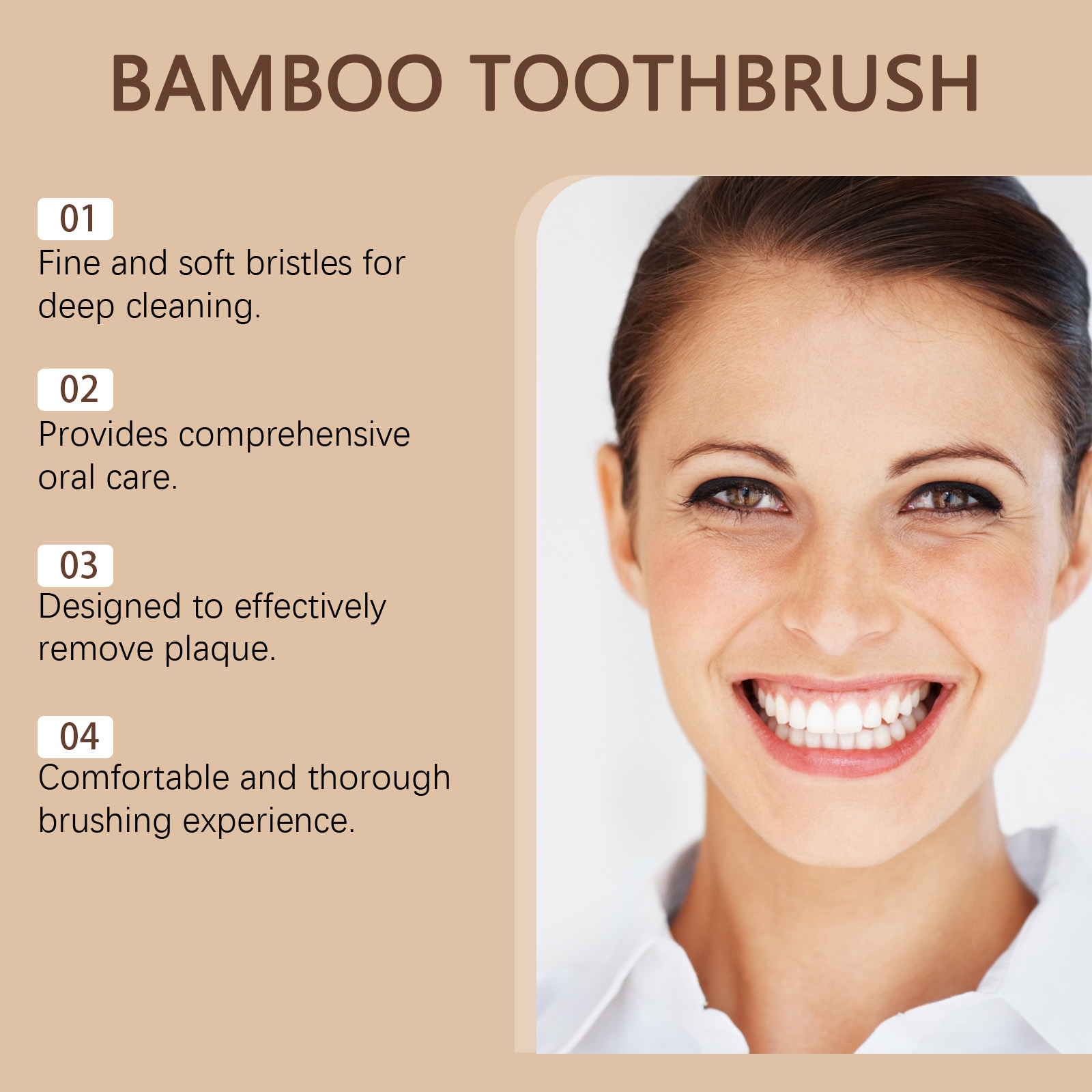 Bamboo Toothbrush Wavy Shape Soft Brush Head Daily Teeth Cleaning Household Oral Care Common Home Use Gentle Tooth Washing