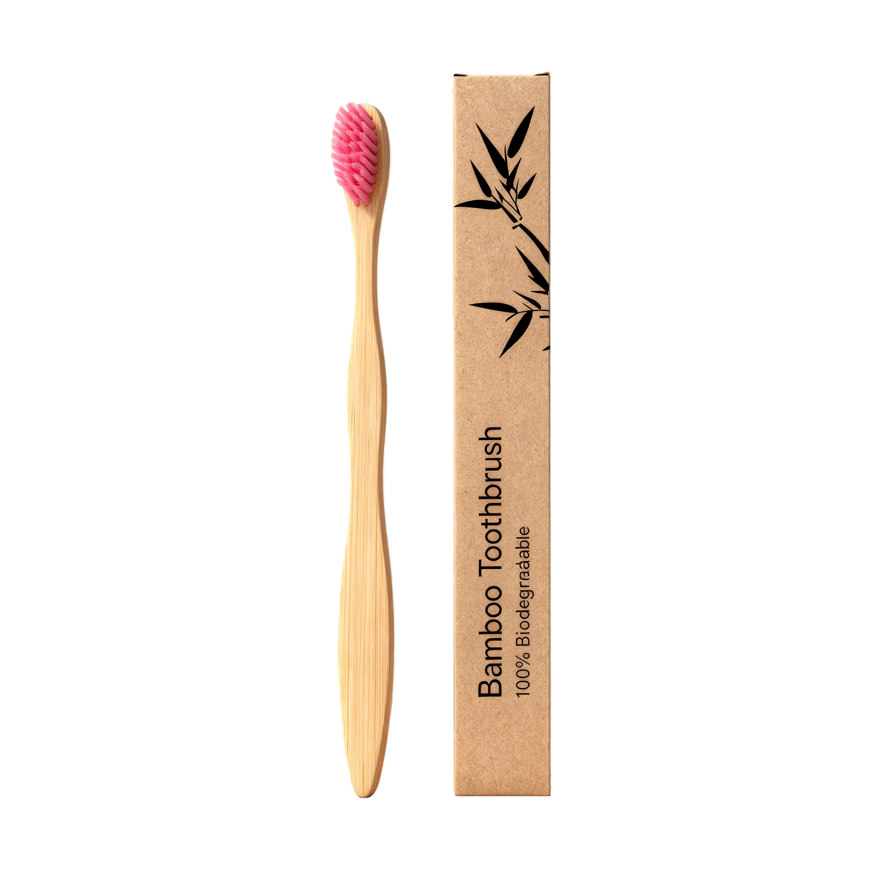 Bamboo Toothbrush Wavy Shape Soft Brush Head Daily Teeth Cleaning Household Oral Care Common Home Use Gentle Tooth Washing