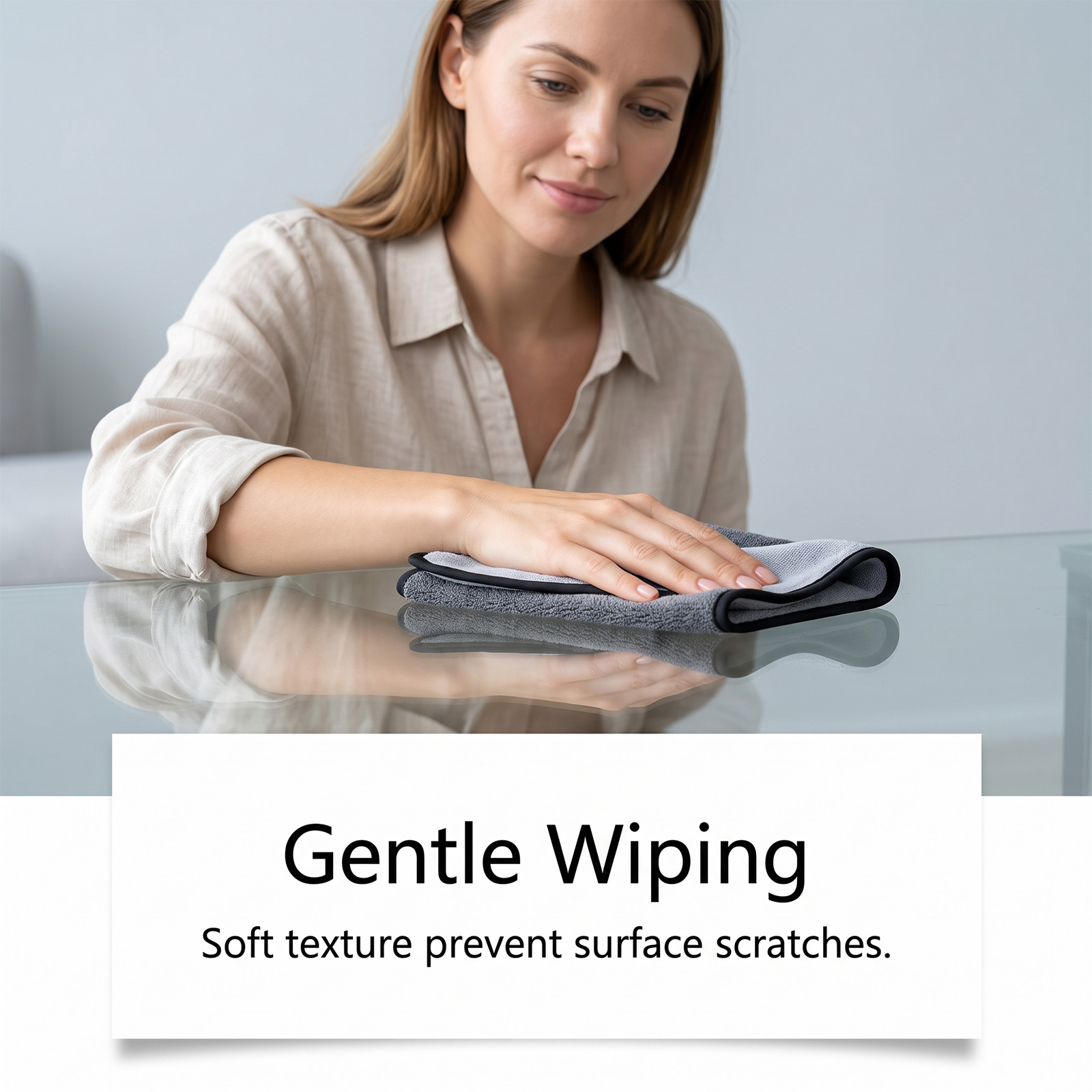 Cleaning Cloth Soft Durable Car Windshield Body Interior Leather Kitchen Stove Dining Glass Surface