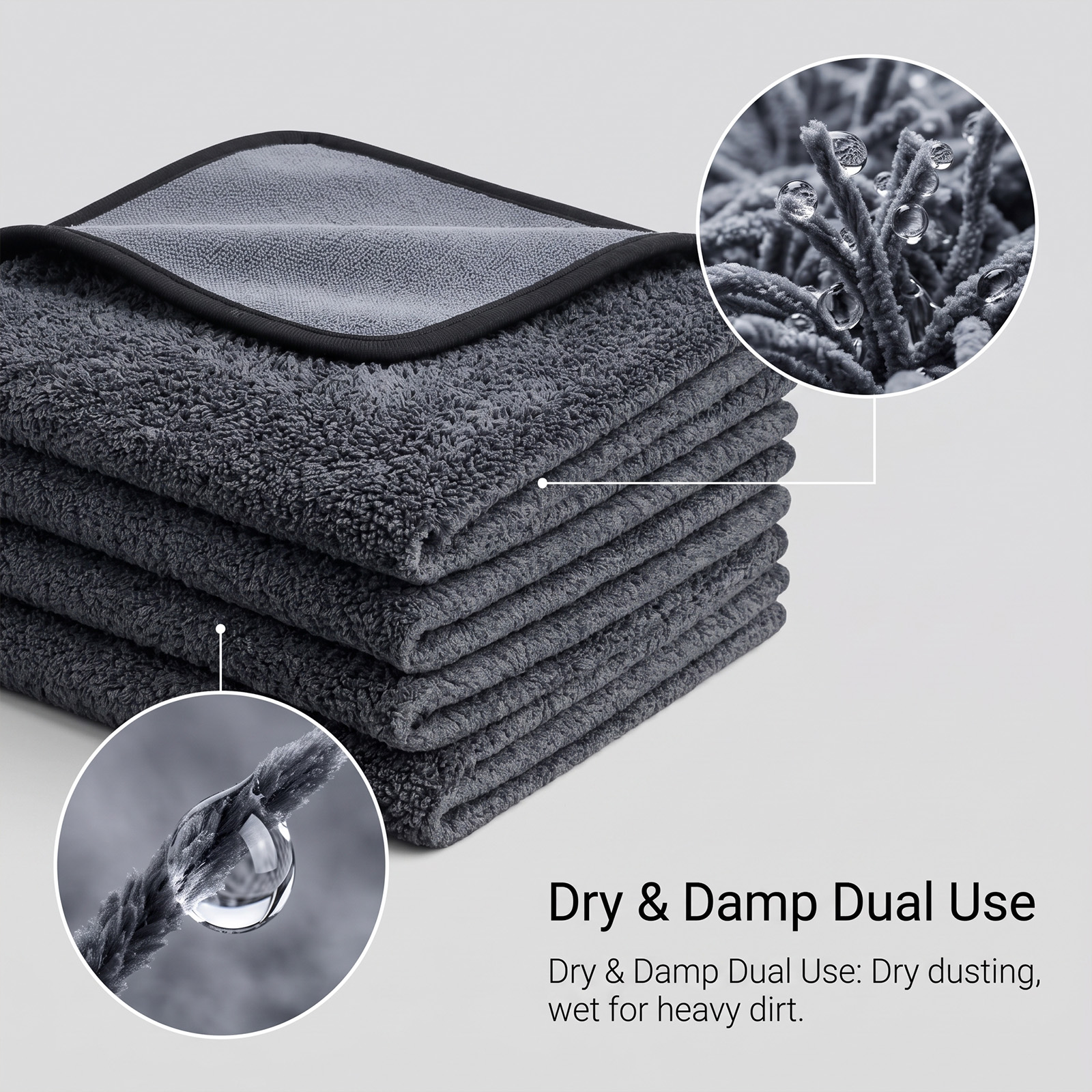 Cleaning Cloth Soft Durable Car Windshield Body Interior Leather Kitchen Stove Dining Glass Surface