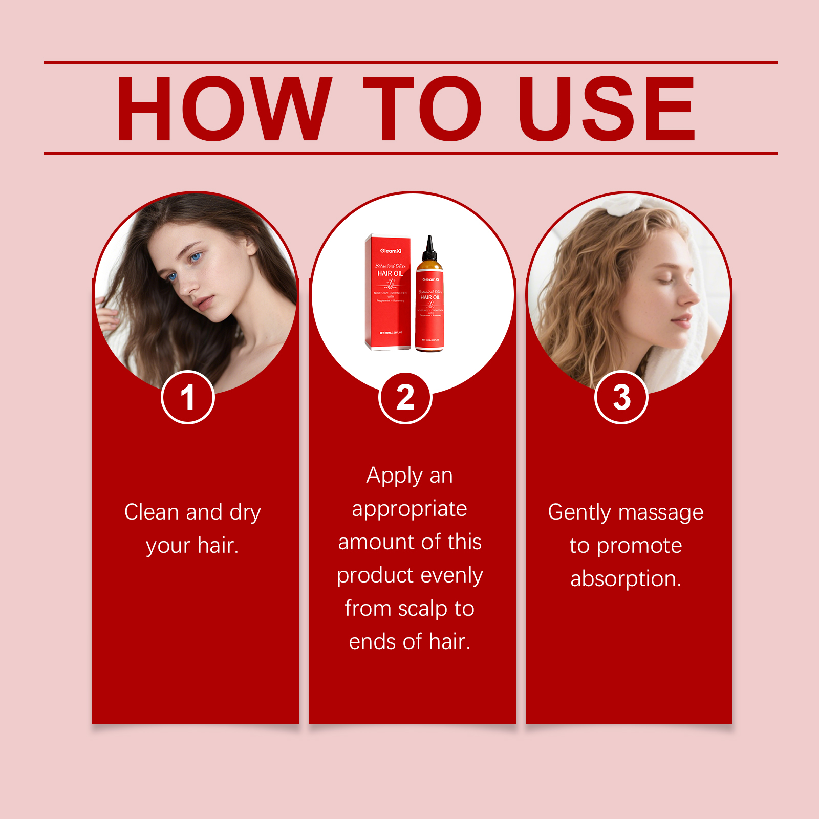 Olive Hair Care Oil Moisturizing Refreshing Nourishing Hair Natural Fluffy Smooth For Hair