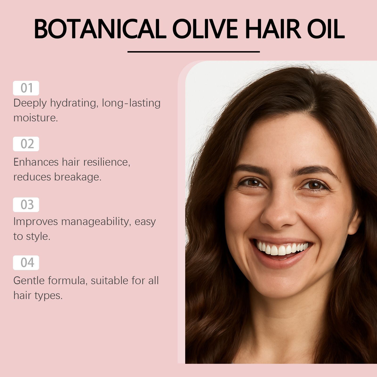 Olive Hair Care Oil Moisturizing Refreshing Nourishing Hair Natural Fluffy Smooth For Hair