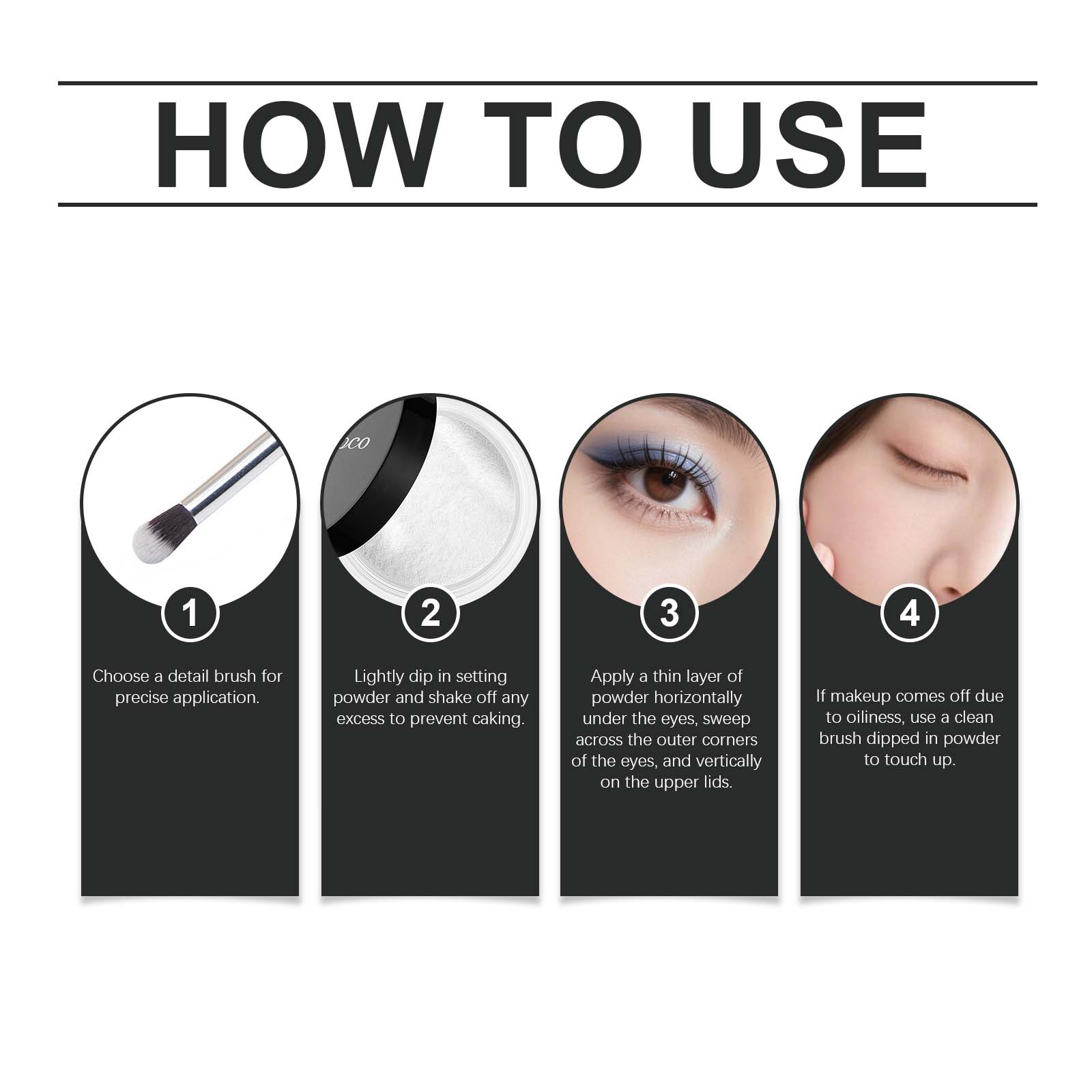 Eye Brightening Longwear Loose Powder Light Blur Pore Clear Fit Base Matte Pigment Powder