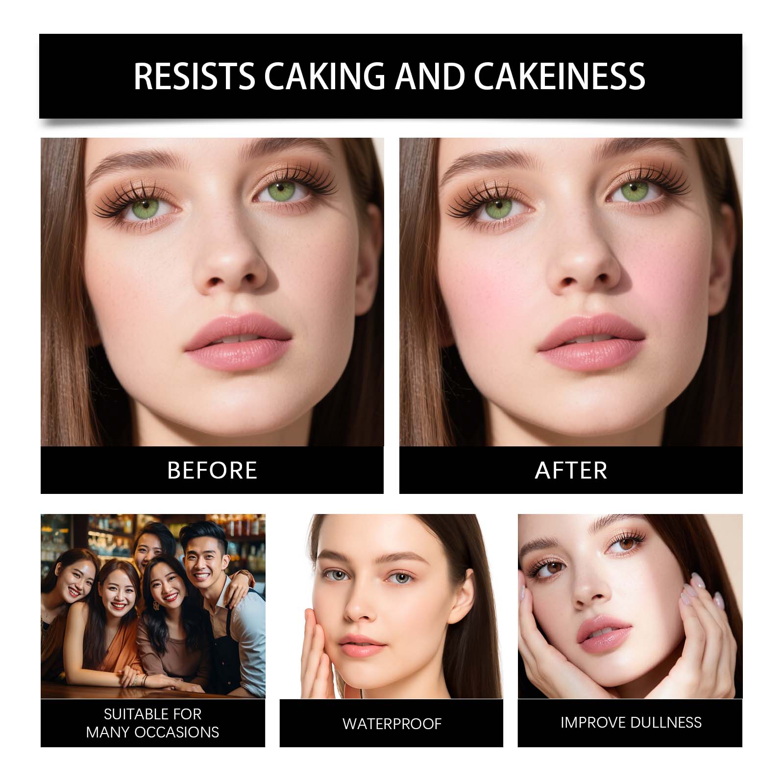 Eye Brightening Longwear Loose Powder Light Blur Pore Clear Fit Base Matte Pigment Powder