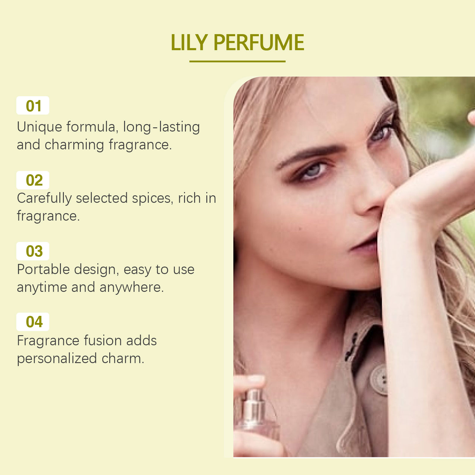Lily Perfume For Women Dating Fresh Natural Long Lasting Light Scent Body Charm Spray