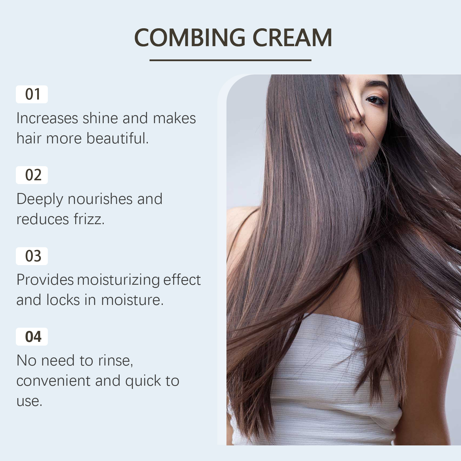 Leave In Hair Conditioner Light Improves Dry Frizzy Hair Softens Refreshing Nourishes Hair