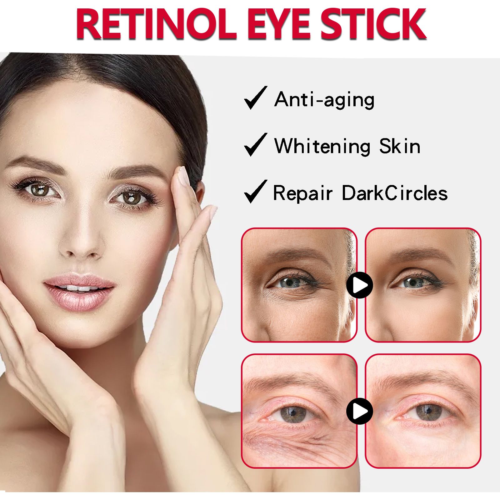 Retinol Eye Cream Stick Moisturizing For Fine Lines Crow Feet And Under Eye Daily Care