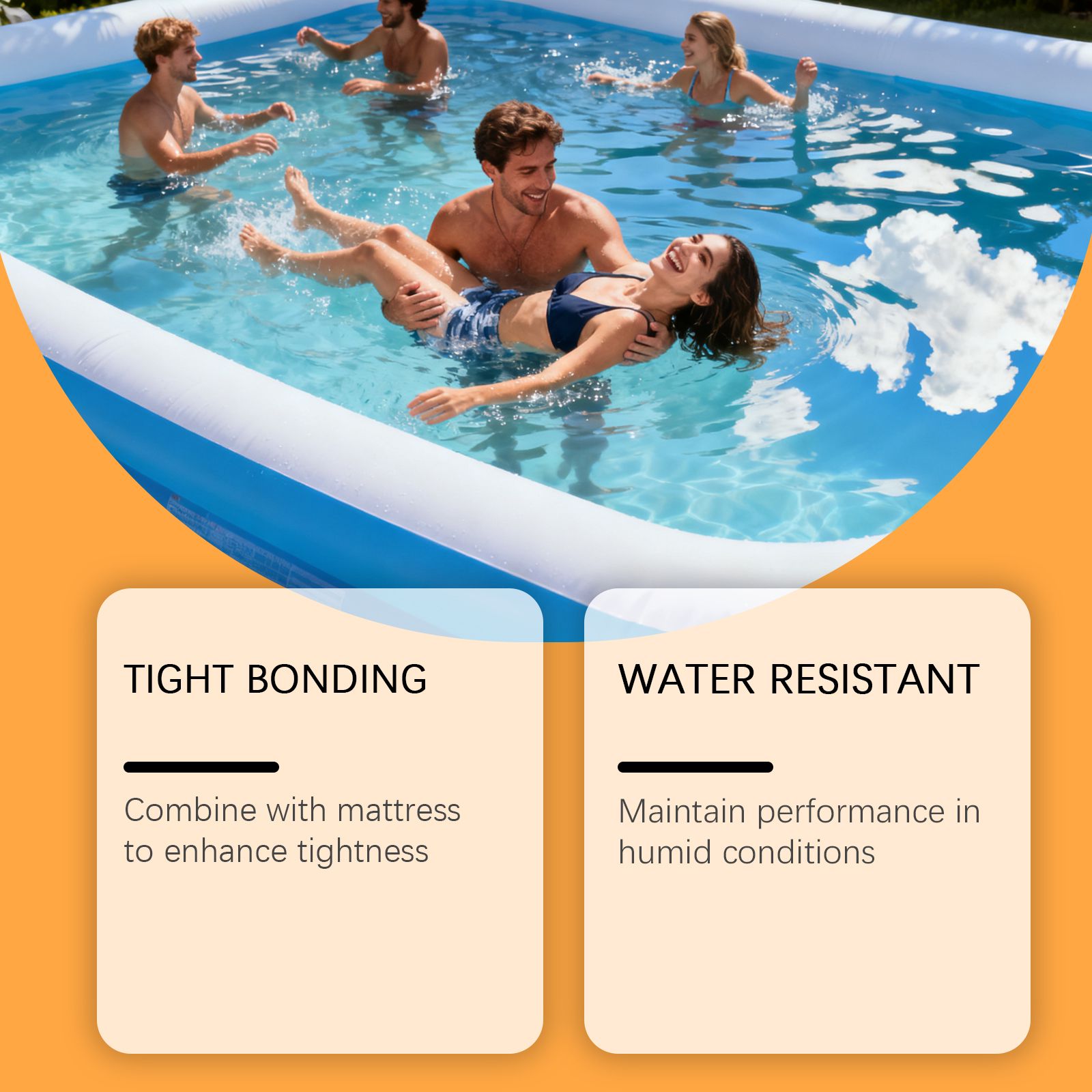Inflatable Mattress Repair Kit With Vinyl Adhesive Patches For Home And Camping Use