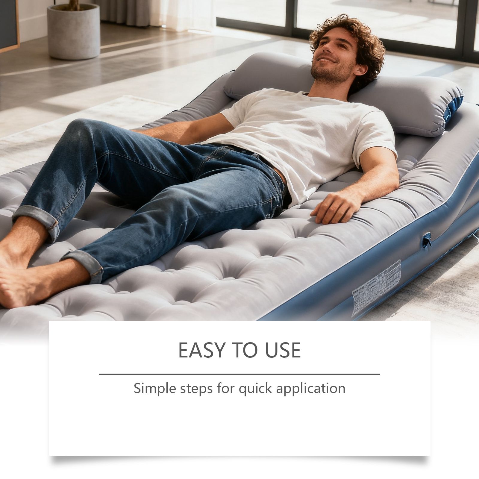 Inflatable Mattress Repair Kit With Vinyl Adhesive Patches For Home And Camping Use