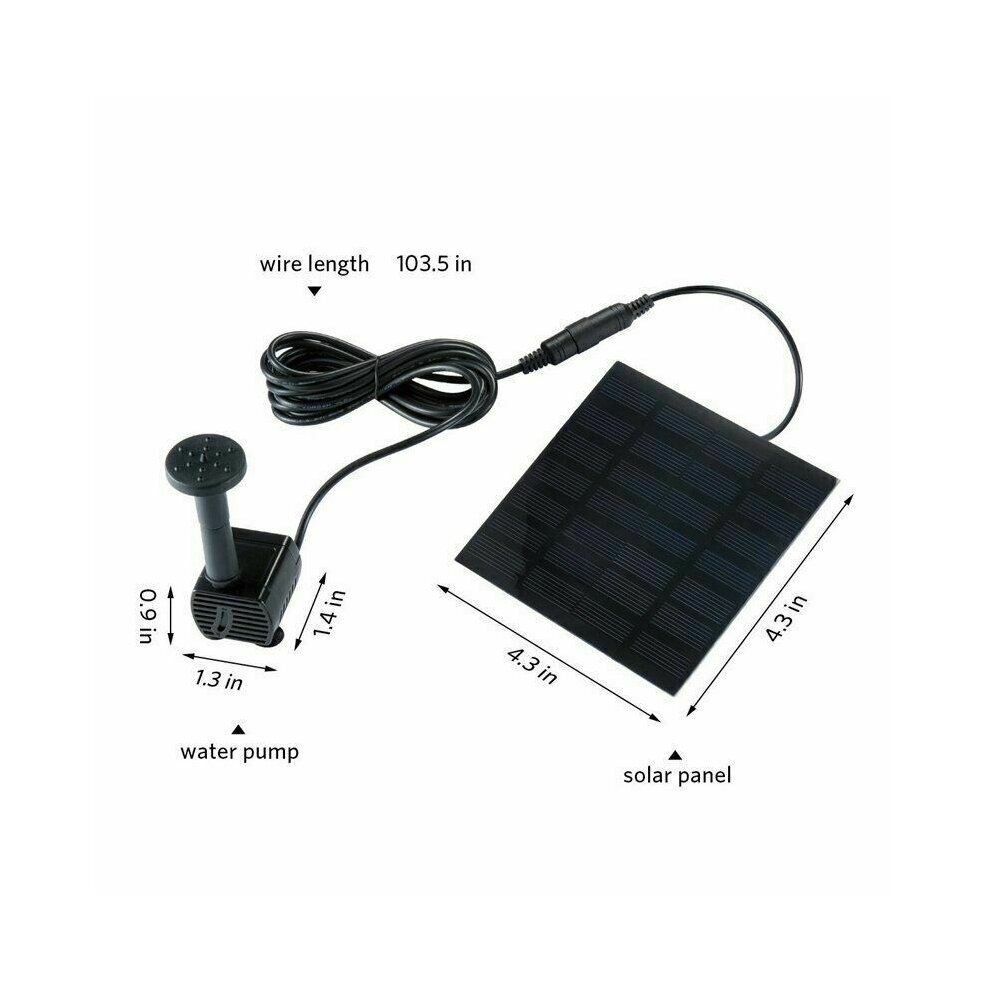 Solar Panel Powered Water Plants Pump Pool Pond Aquarium Fountain