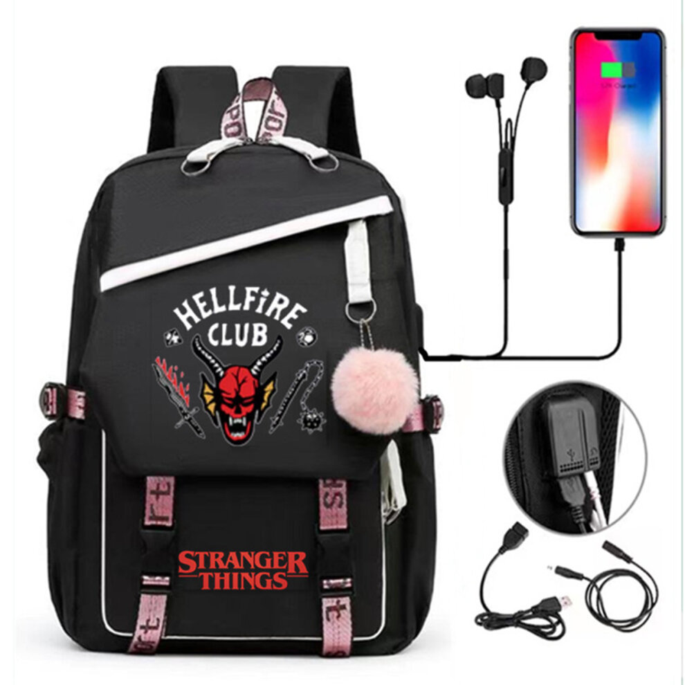 (Stranger Things Backpack F) Stranger Things Backpack School bag Unisex Travel Laptop Backpack