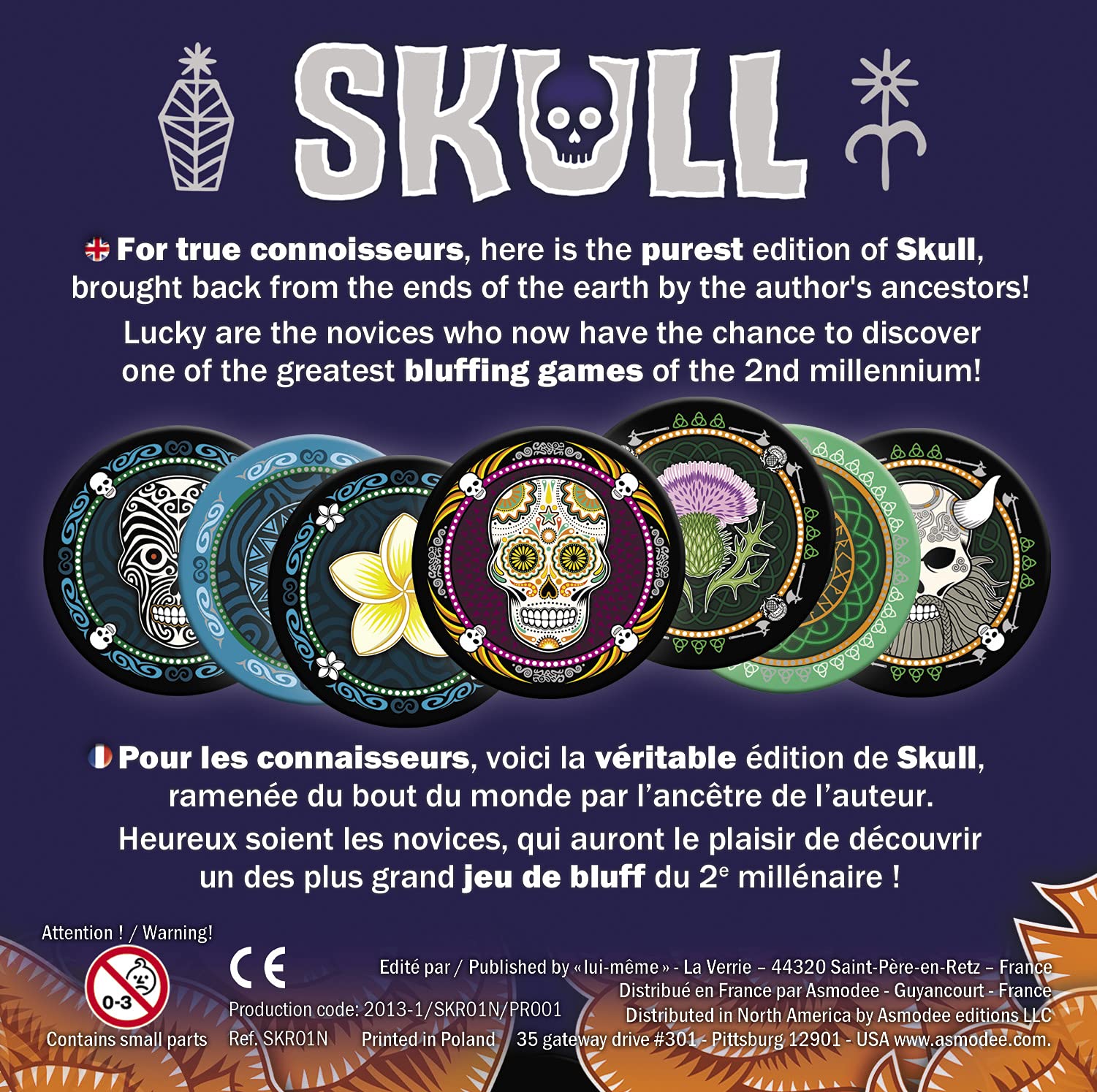 Skull 2020 Edition Board Game Card Game Quintessential Bluffing Game Party Game for Travel Birthday Gift Christmas Stocking Filler for Ages 10+ 3-6 Players 15-45 Minutes Playing Time