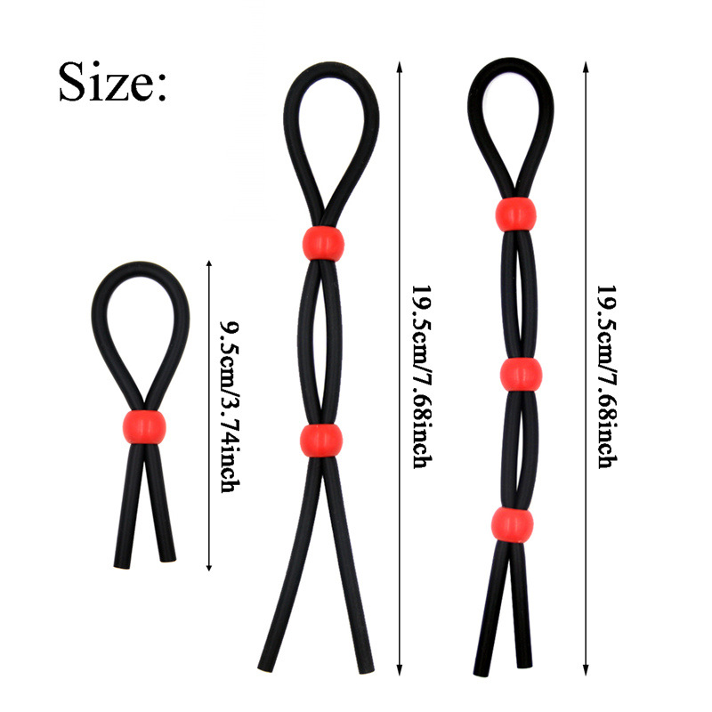 Cock Ring  Adult Sex Toys Love Rings Basic Silicone Penis Ring for Erection Enhancing Long Lasting Stronger Men Delay Control Stretchy Medical Safe Adjustable Games Black 3 Pcs Set