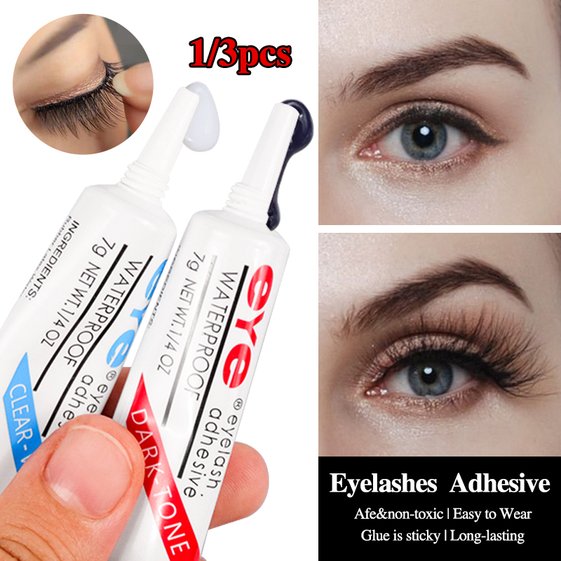 (White and Black) False Eyelash Glue Lash Extensions Glues Makeup Adhesive Beauty Cosmetics Tools Strong Hold Non-irritating Long Lasting