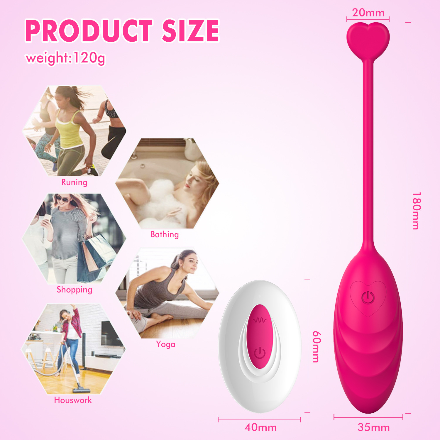 Vibrating Eggs Massager Clitoral Stimulator Bullet Vibrator Love Balls Adult Sex Toys G-Spot Stimulation for Women Wearable Remote Control 10 Modes