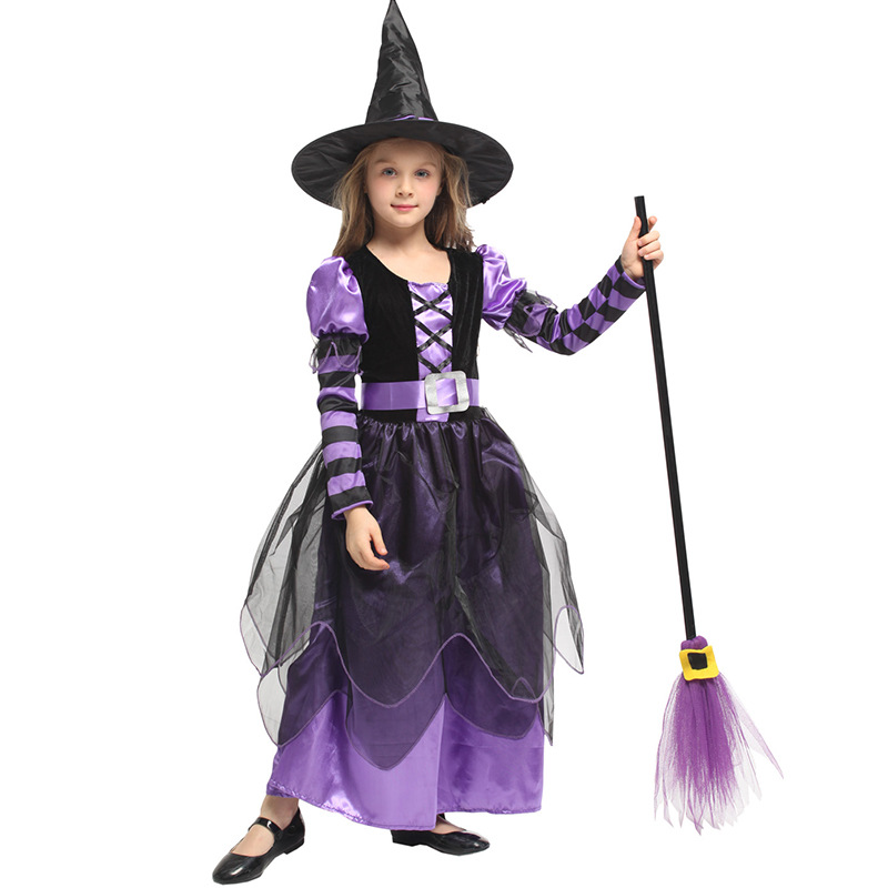 (95~110cm) Dress Up Creations Fairytale Witch Cute Witch Costume Deluxe Set for Girl