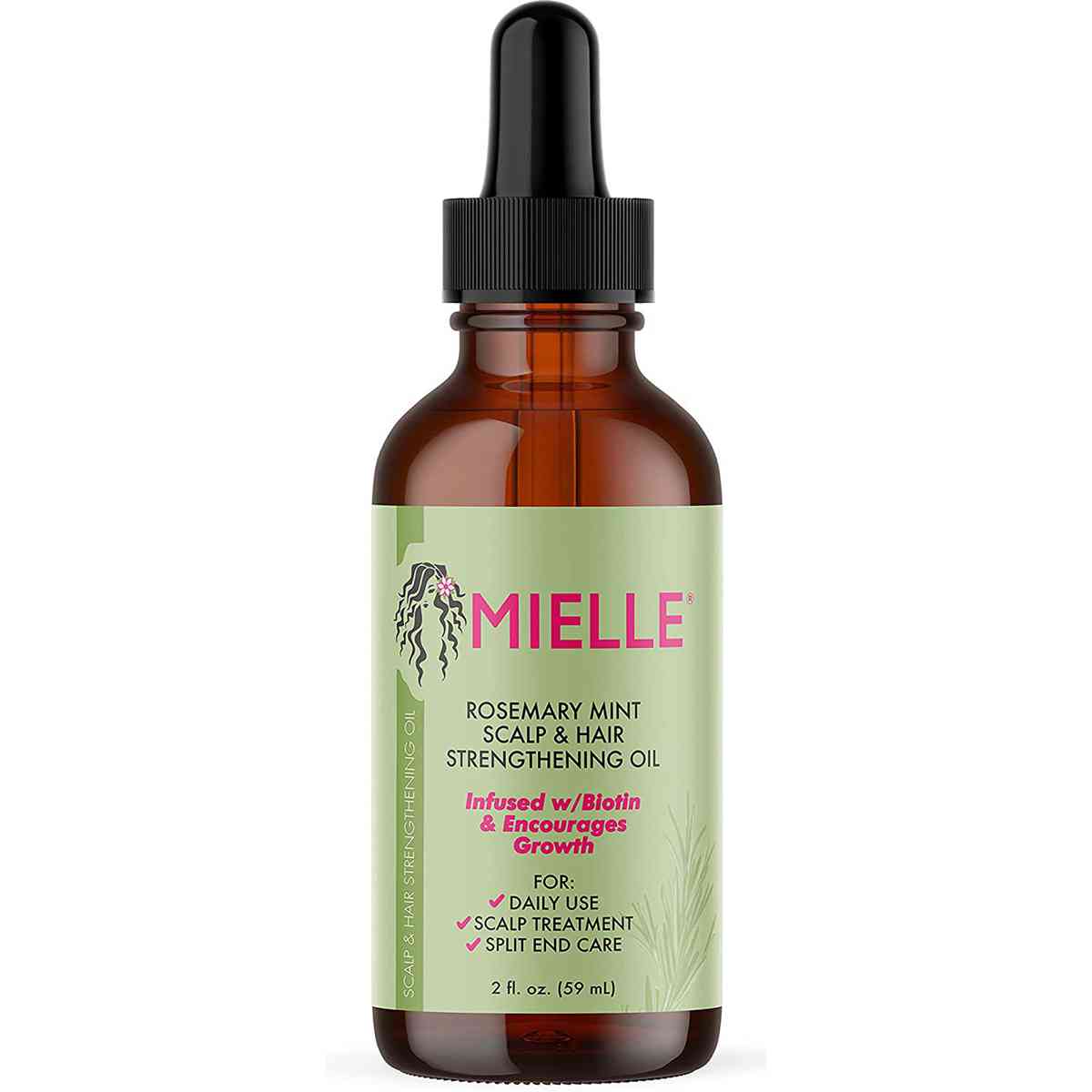 Mielle Hair Oil Rosemary Mint Scalp & Hair Strengthening Oil For Healthy Hair Growth, 2 oz (59ml)