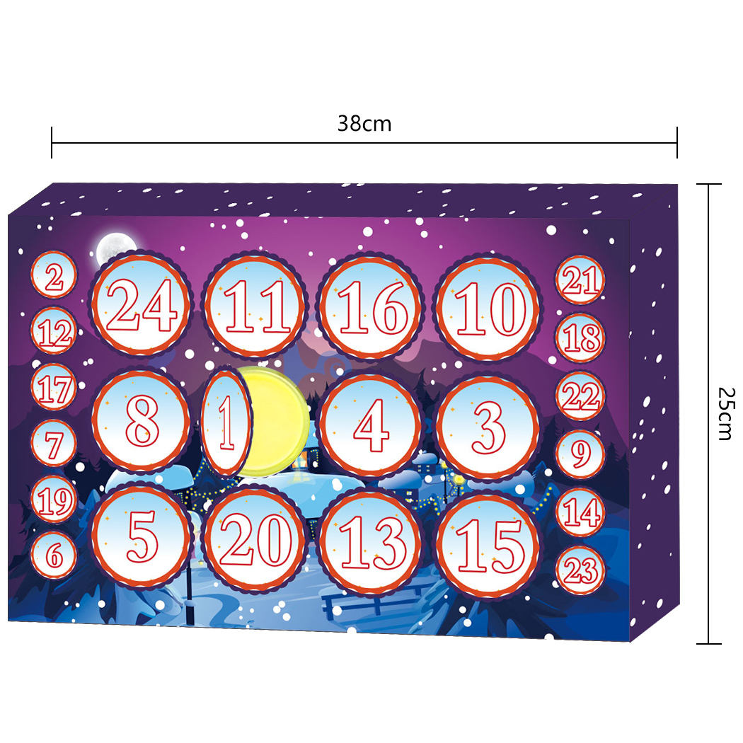 Christmas Advent Calendar 24Pcs Different Countdown Calendar Toy DIY Slime Kit Surprises Funny Christmas Gift for Kids Girls Age 4-8