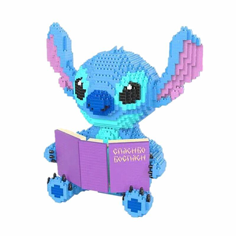 (Stitch 8001) Building Blocks Stitch Lilo Stitch Figure Cartoon Anime Model Building Bricks Puzzle Assembly DIY Toy Gift for Disney Fans Kids