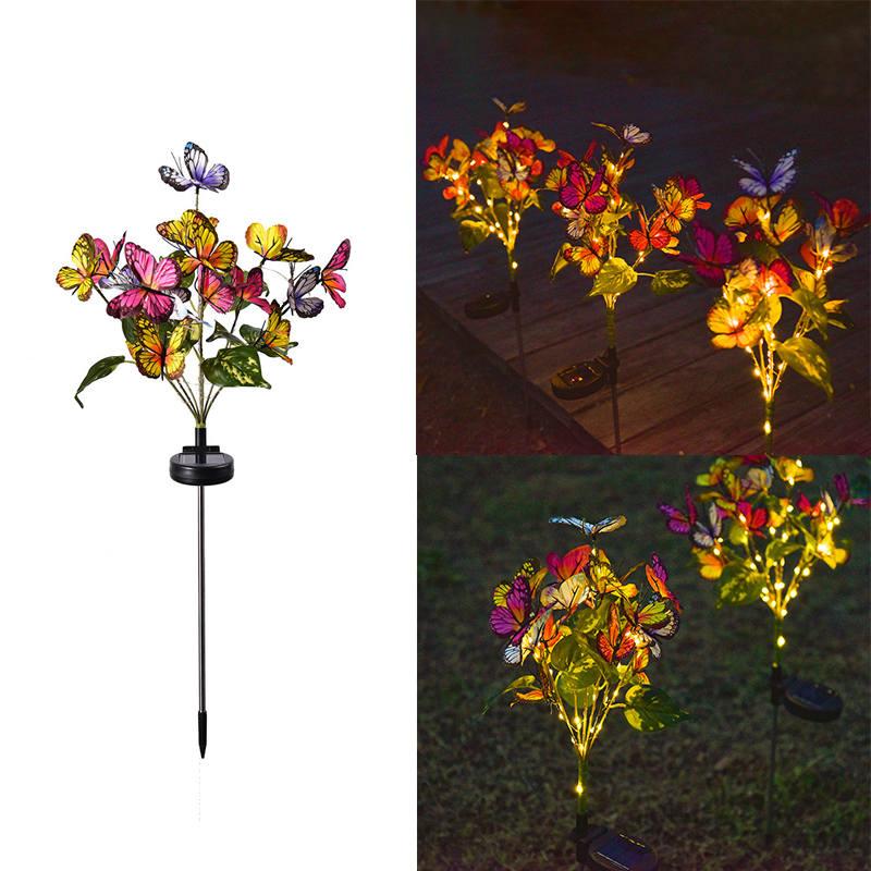 Butterflies Solar Lights Outdoor Garden Stake Lighting LED Lights for Yard Lawn Decorations