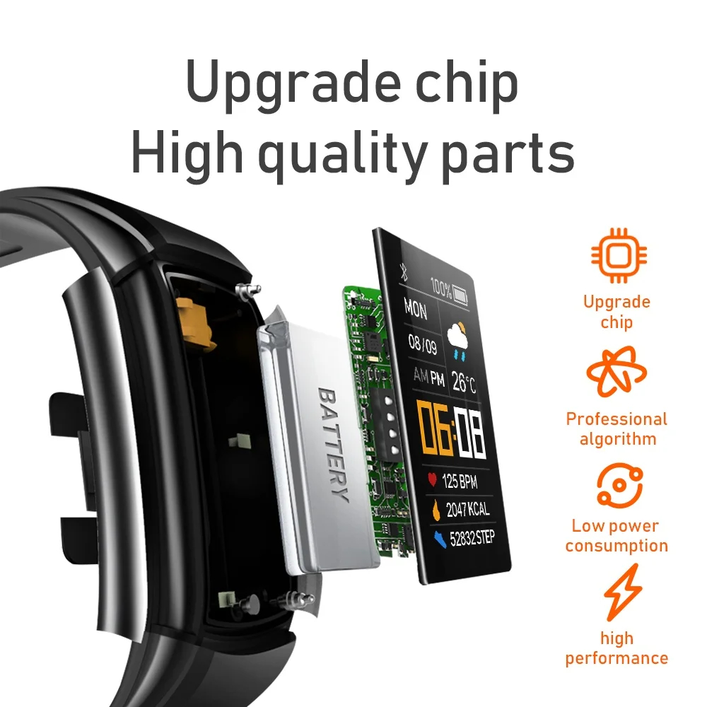 Smart Wristband Fitness Tracker Bracelet Fit Men Women Kid Smartwatch Sport Waterproof Connected Heart Rate Smart Watch Band