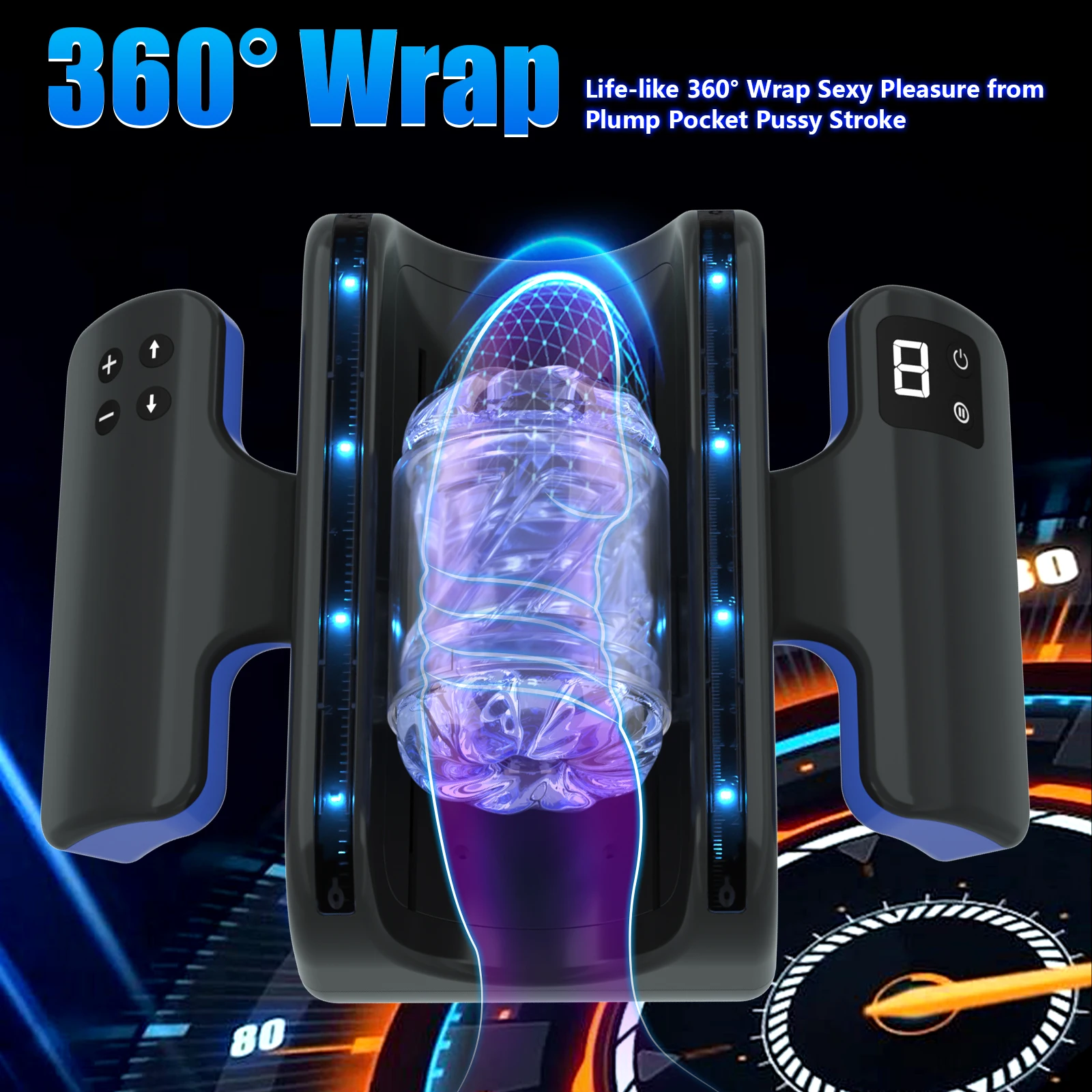 Male Masturbator 20cm Thrusting High Speed Automatic Telescopic Vagina Masturbator Cup Penis Trainer Sex Toys for Men Blowjob Machine Realistic Textured