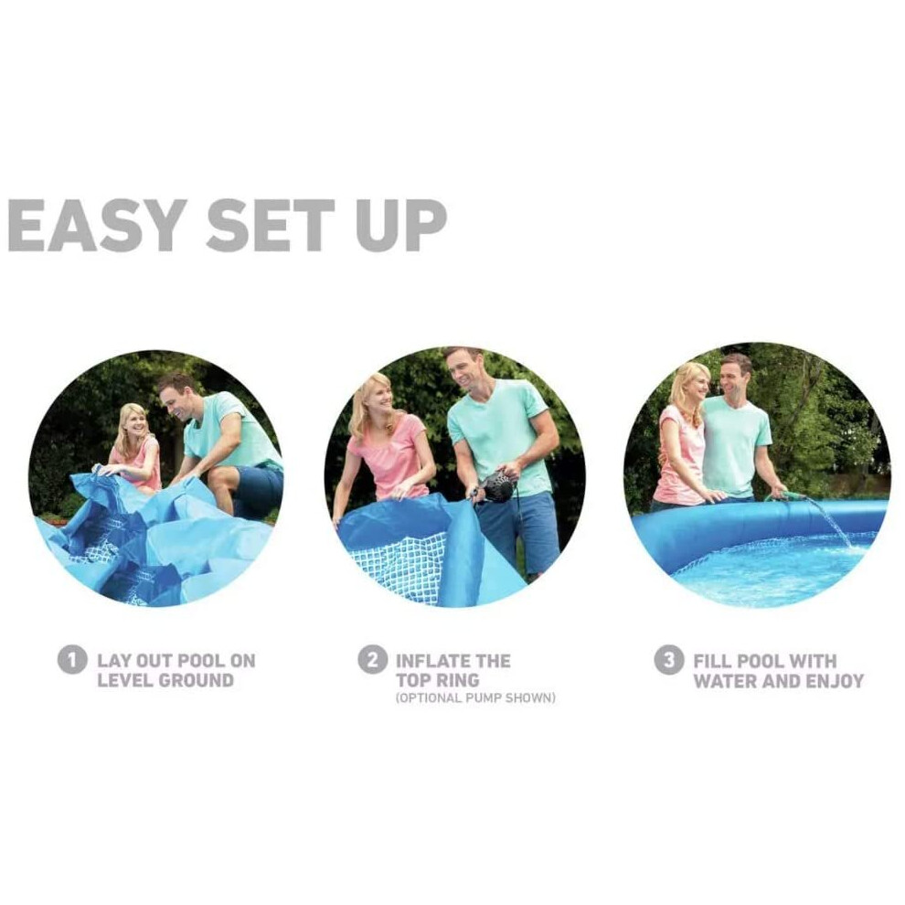 Intex 8ft Pool Set Easy Swimming Pool Set with Pool Filter Pump