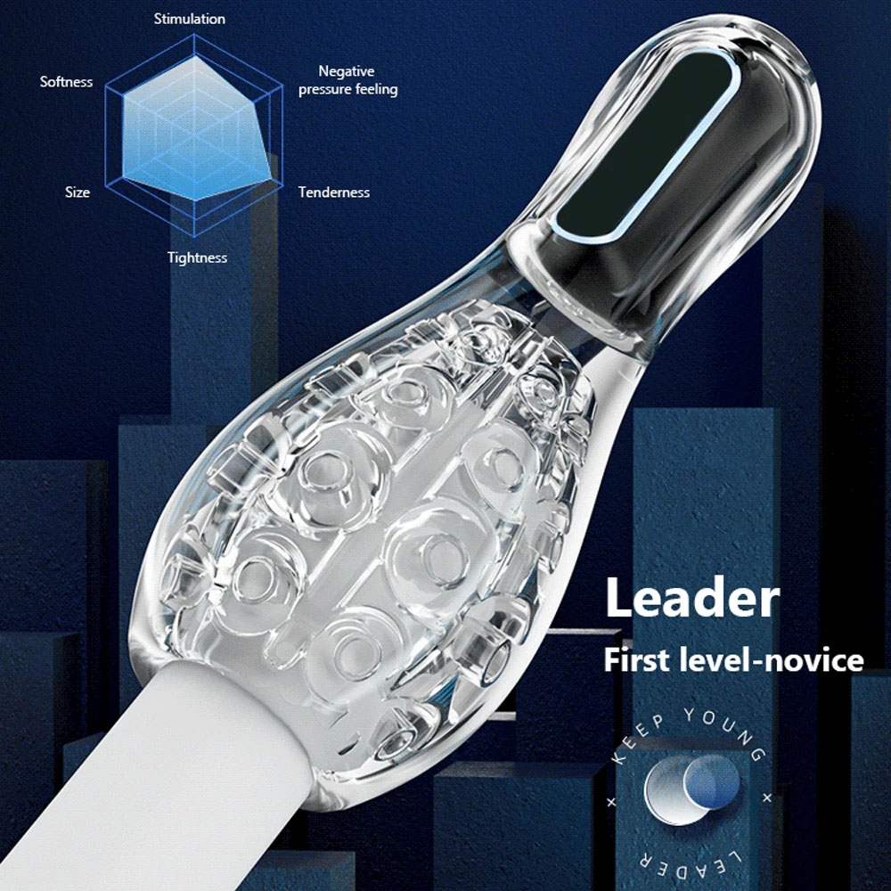 (Conqueror) Male Masturbator Cup Automatic Sucking Vibrators Sex Toys for Men Real Oral Sex Glans Trainer Penis Massage Male Delay Ejaculation Vibrator Sex Toys for Men