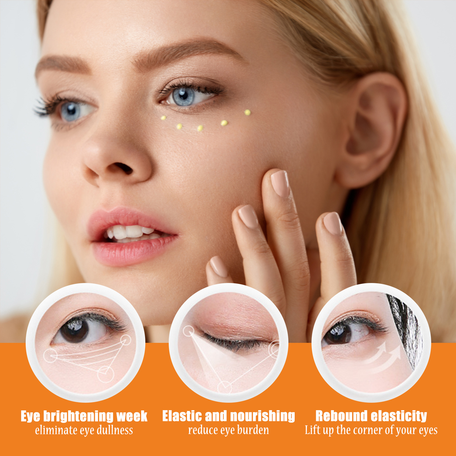 (1 PC) Firming Eye Cream Fades Fine Lines Reduce Bags Anti Dark Circles Wrinkle Remove Puffiness Tumeric Vitamin C Booster Eye Care Cream Nourishing Moisturize
