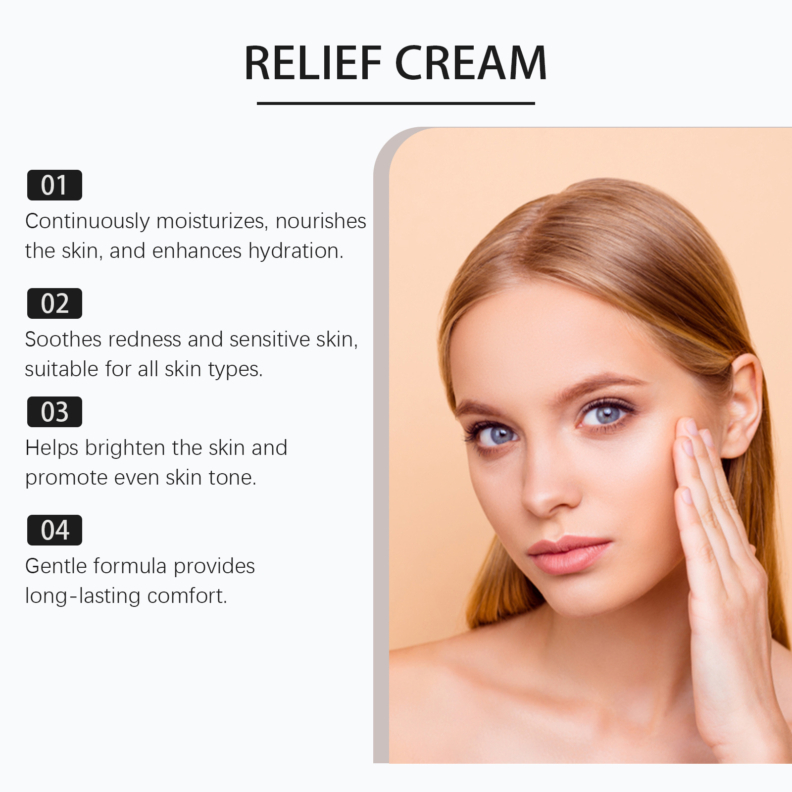 OUHOE Brightening Moisturizing Face Cream Facial skin, Hydrates Nourishes Tender Skin Soothing Skin Repair Korean Skincare Ointment Cream 50g