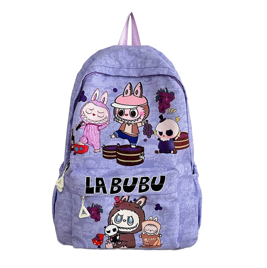 (Pink) Kids Cartoon School Backpack Durable Nylon Bag Lightweight Breathable