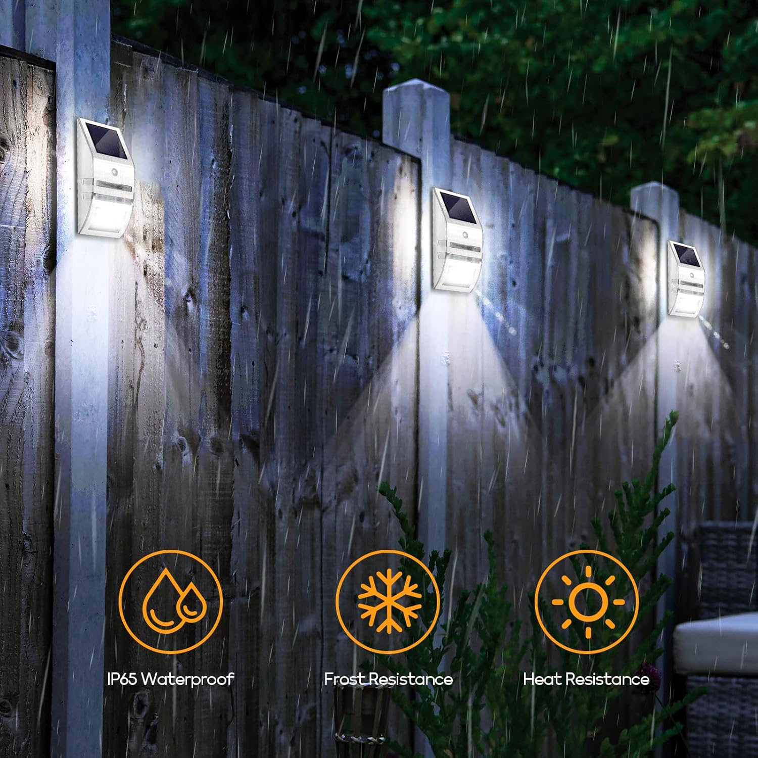  Outdoor Solar Lights with Motion Sensor 4 Pack Stainless Steel Wall Lights IP65 Waterproof Wireless Installation Perfect for Garden Fence Front Door Security 