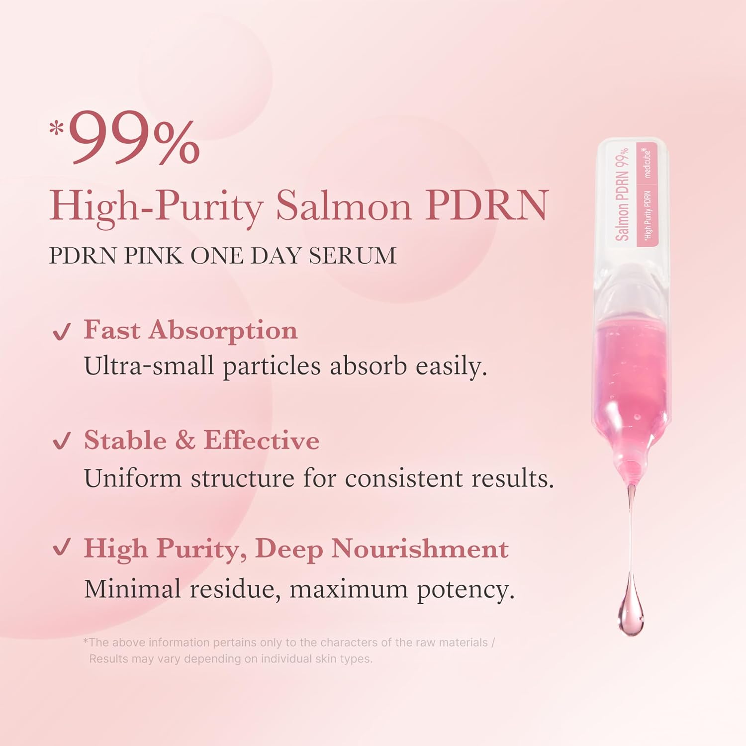 medicube Salmon DNA PDRN Pink One Day Serum Salmon DNA PDRN Intensive Ampoule Collagen Glutathione Hyaluronic Acid Improves skin radiance Korean skincare
