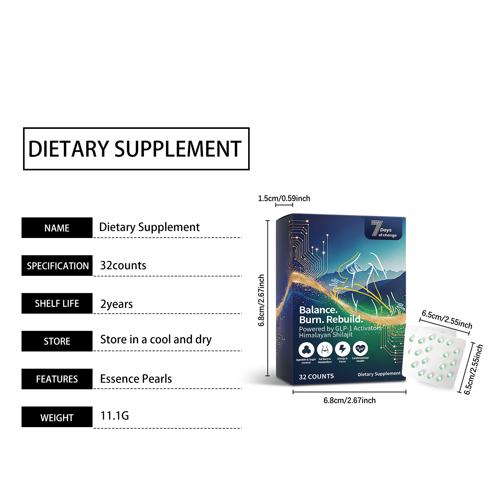 Body Care Shaping Capsules Mild Natural Ingredients Nurture Refine Boost Body Contours Daily Oral Nutritional Supplement