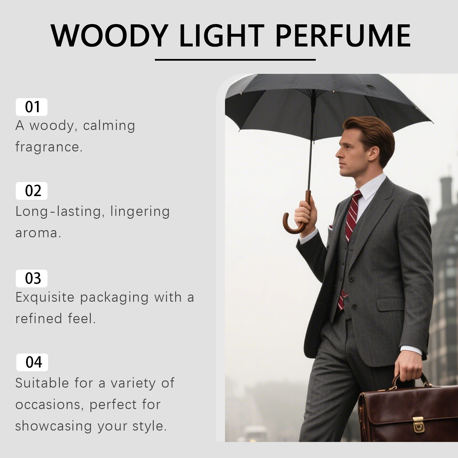 Elegant Cedar Wood Perfume Fresh Mild Delicate Layered Scent Long Lasting Portable Daily Wear Usage