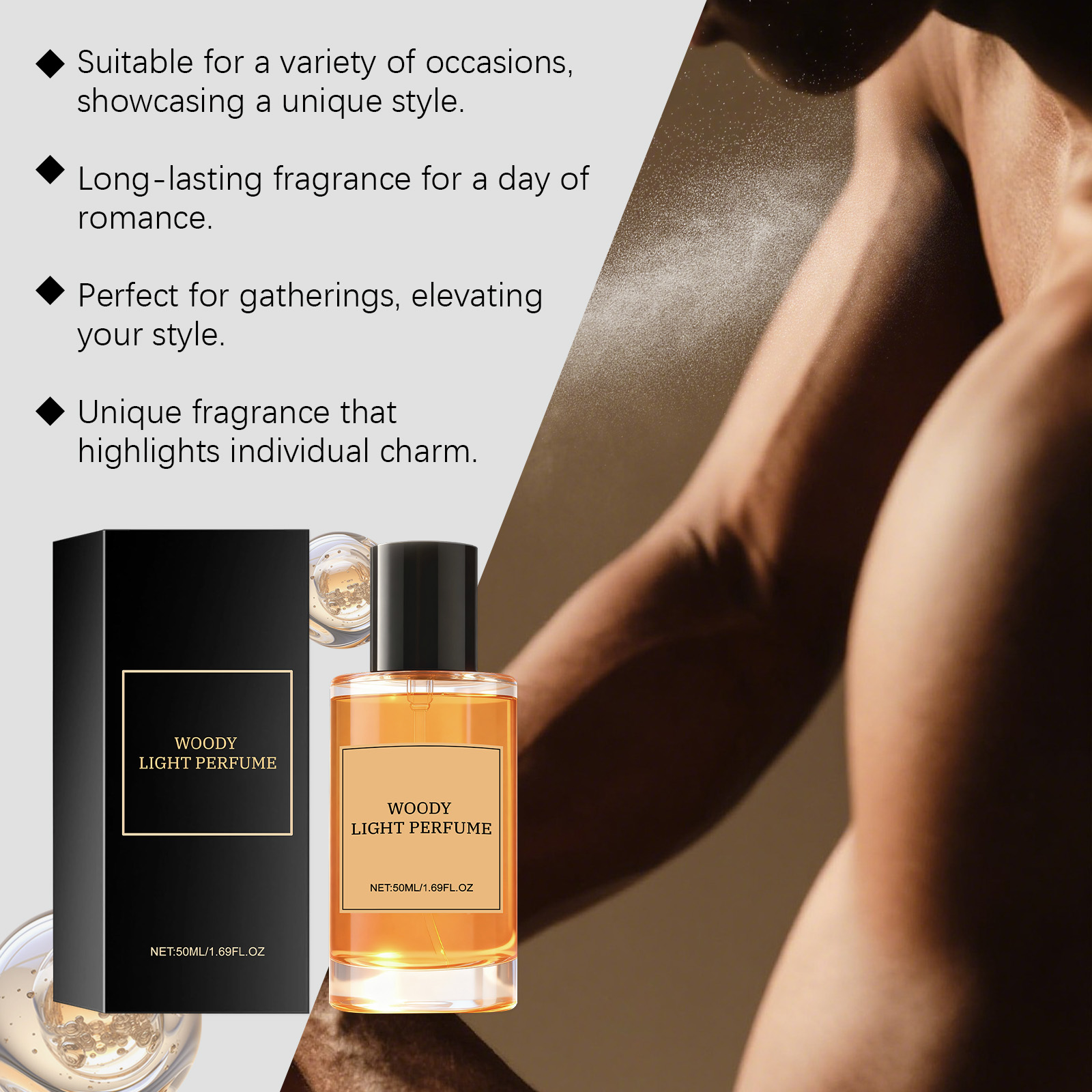 Elegant Cedar Wood Perfume Fresh Mild Delicate Layered Scent Long Lasting Portable Daily Wear Usage