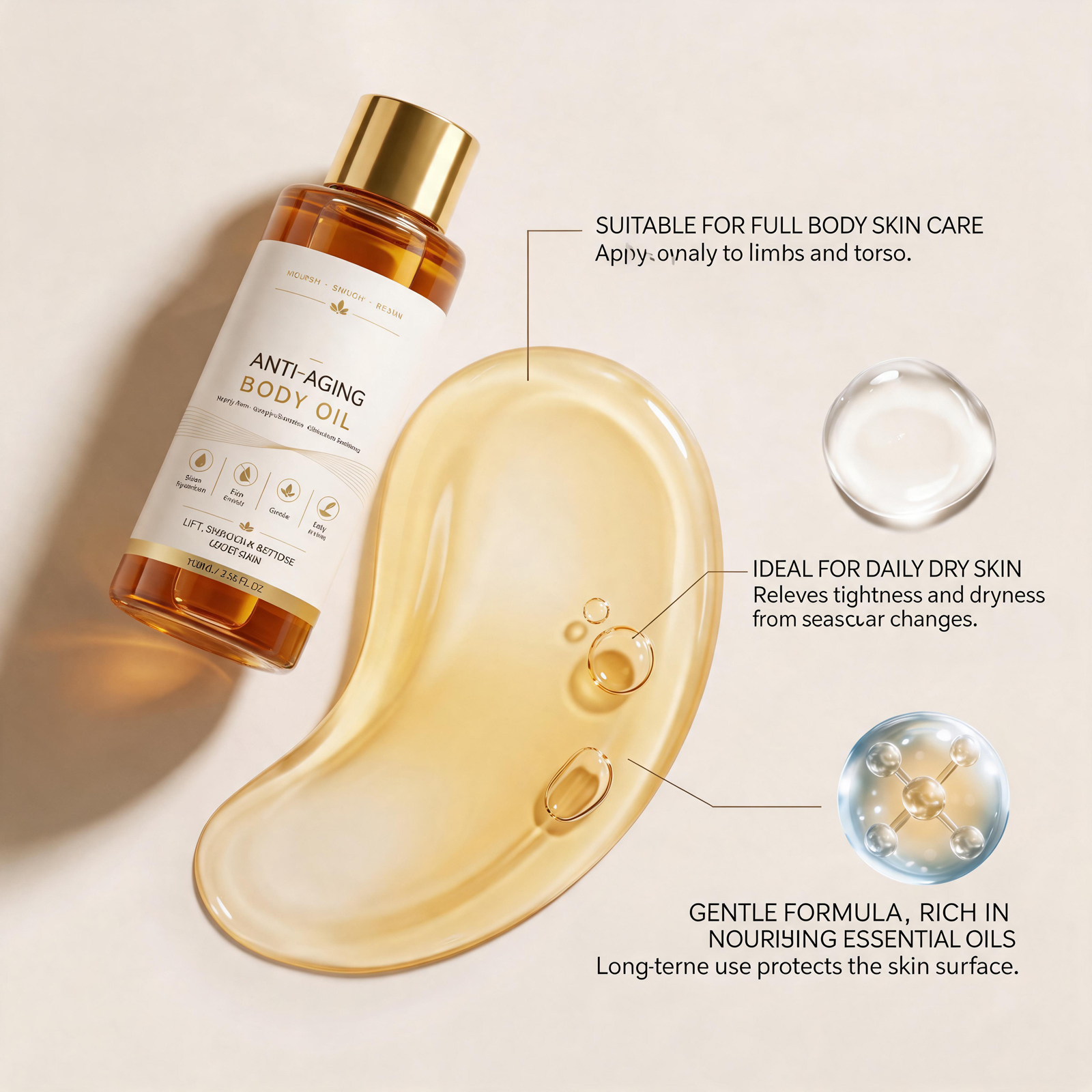 Brightening Moisturizing Essential Oil Glossy Nourishing Hydrating Repair Soft Gentle Translucent Calming Face Neck Skin Daily Care