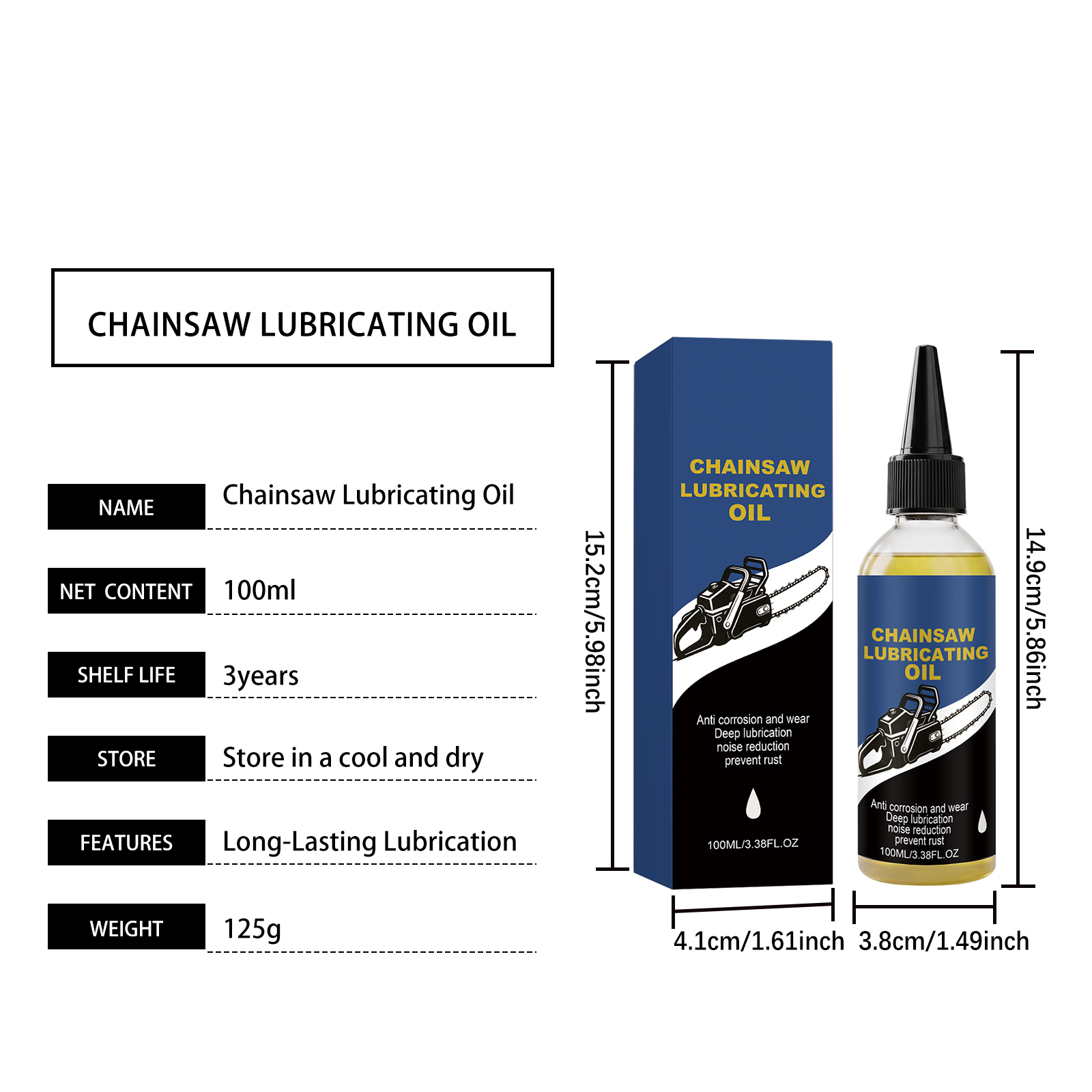 Chain Saw Oil Daily Lubrication Anti Rust Remove Rust Renovate Reduce Wear Smooth Convenient Care Electric Saw Chain